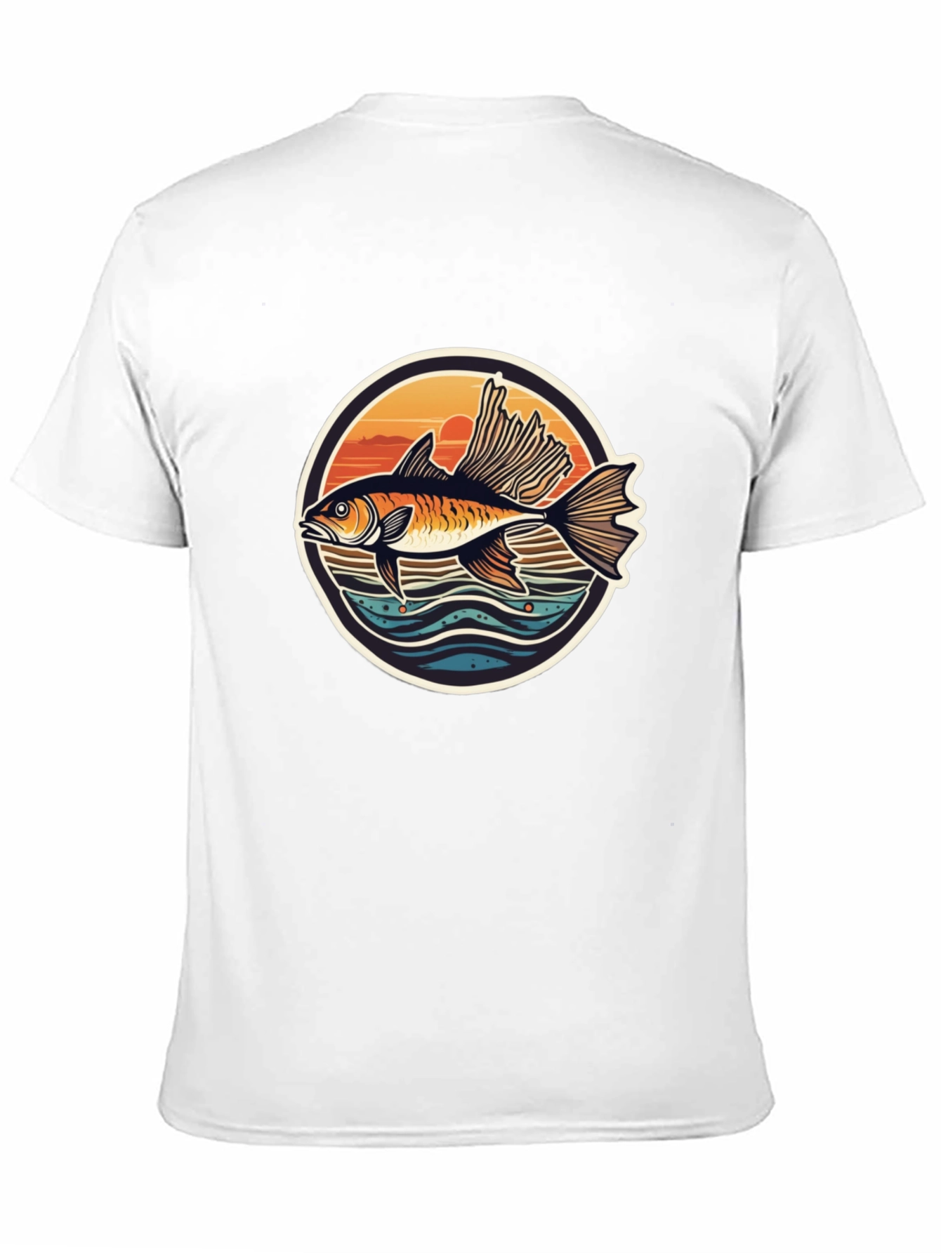 Fishing Sunset Graphic T-Shirt