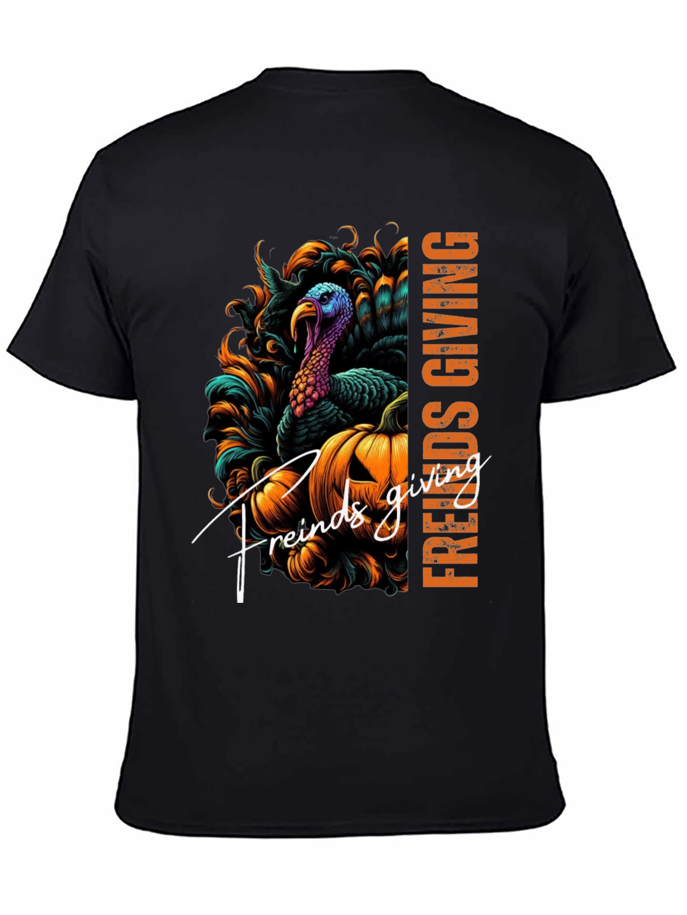 Friendsgiving Turkey Pumpkin Graphic Tee