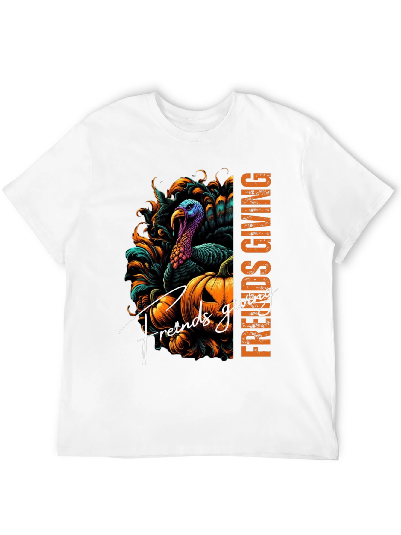 Friendsgiving Turkey Pumpkin Graphic Tee