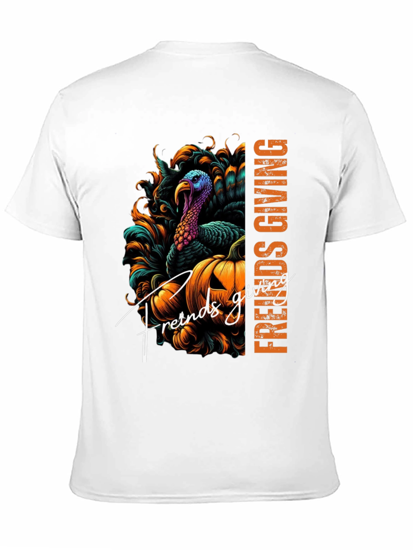 Friendsgiving Turkey Pumpkin Graphic Tee