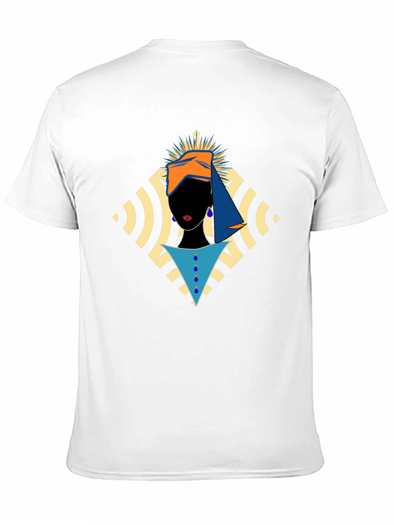 Abstract Woman Graphic Print Black T-Shirt