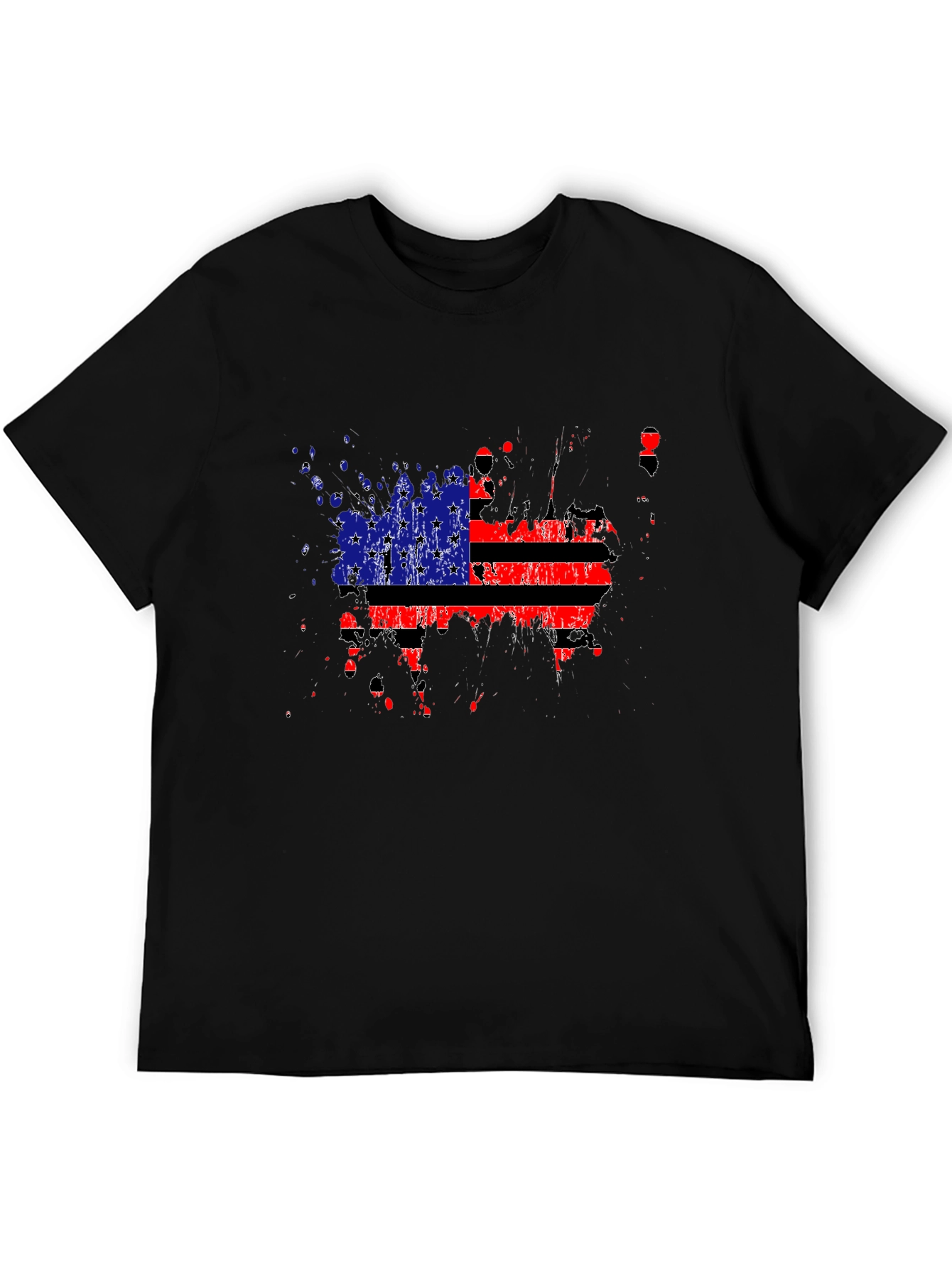 Patriotic USA Flag Splatter T-Shirt
