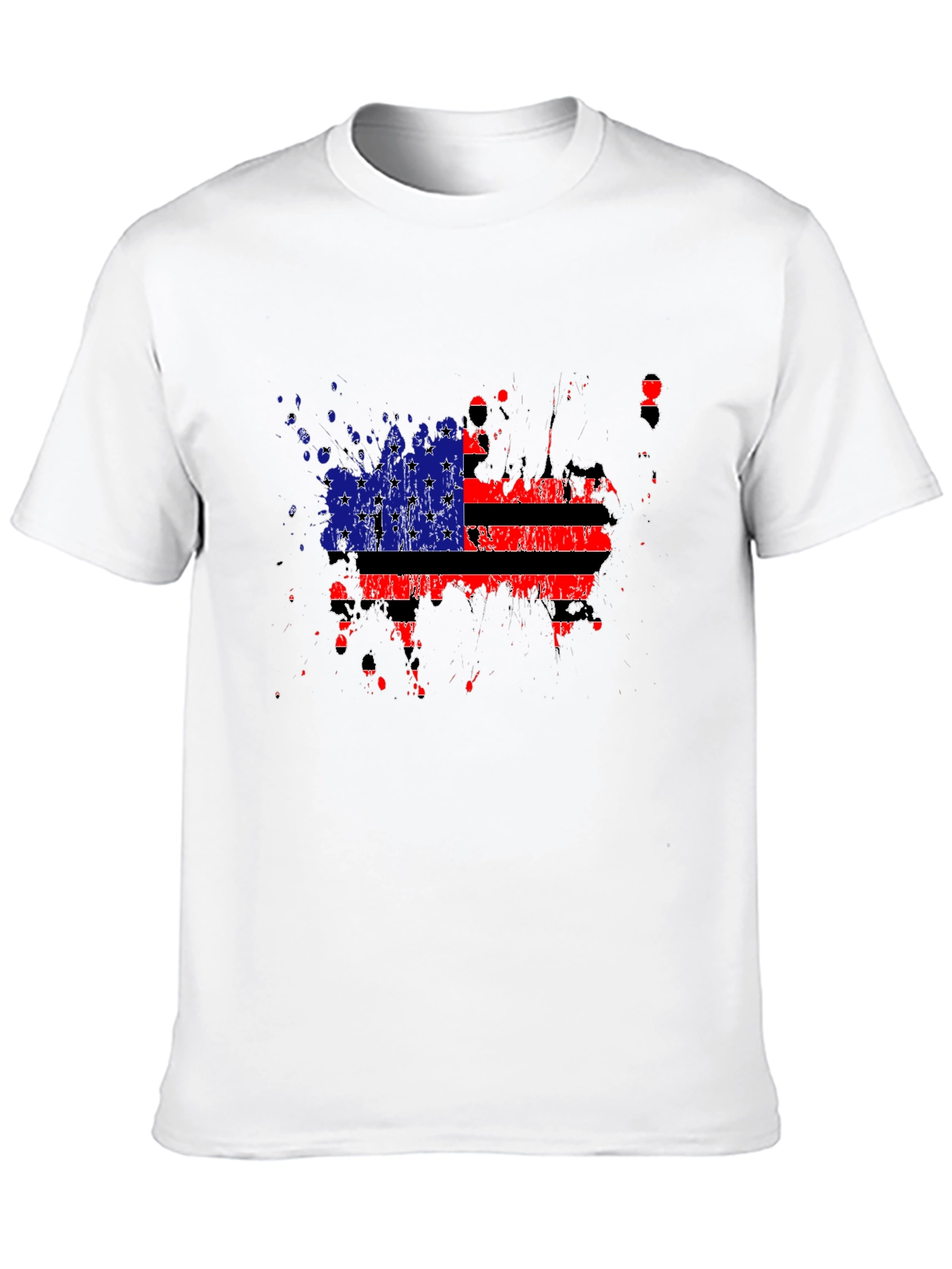 Patriotic USA Flag Splatter T-Shirt
