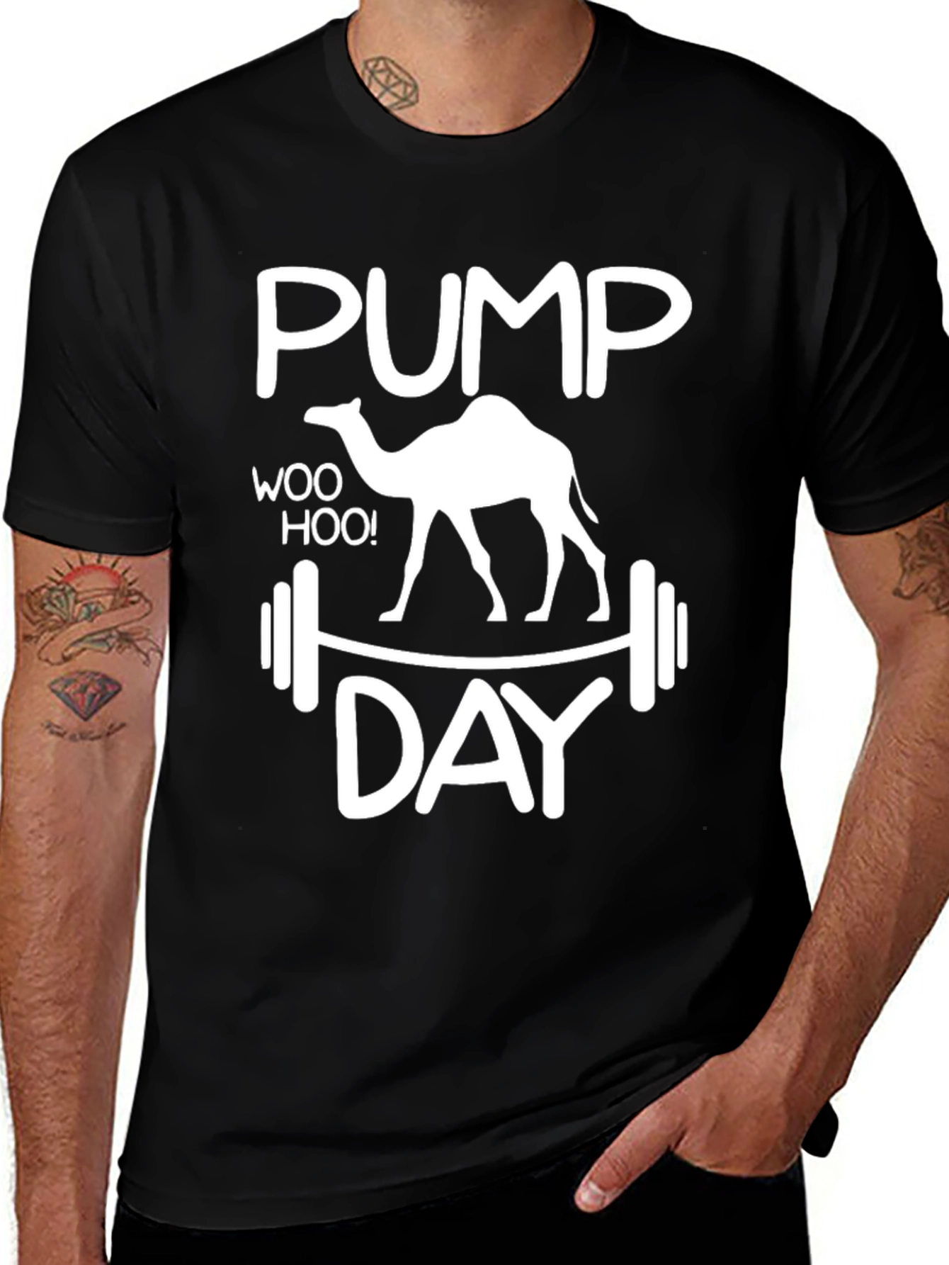 PUMP DAY Camel Graphic T-Shirt