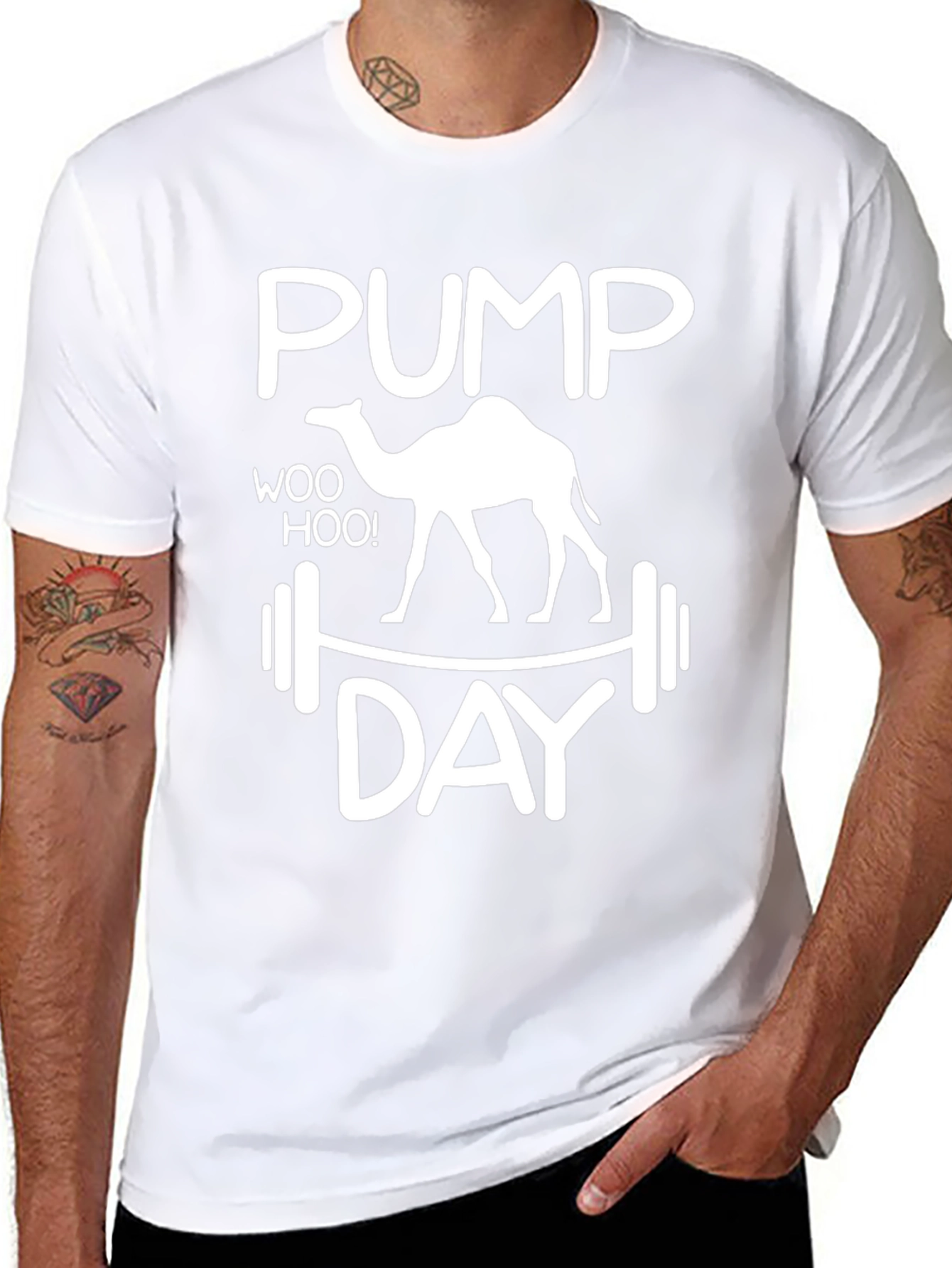 PUMP DAY Camel Graphic T-Shirt