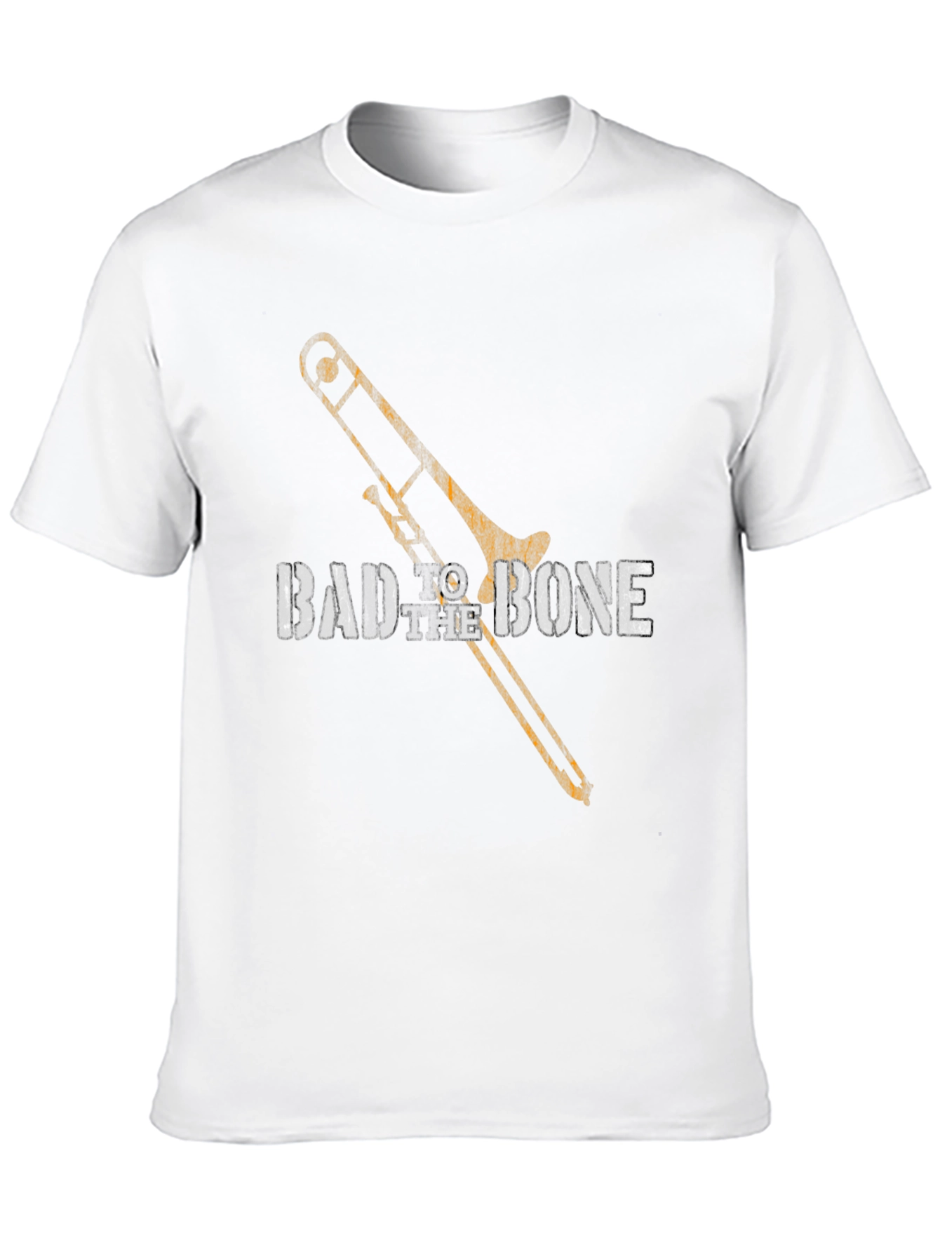 Bad to the Bone Trombone Graphic Tee - Black