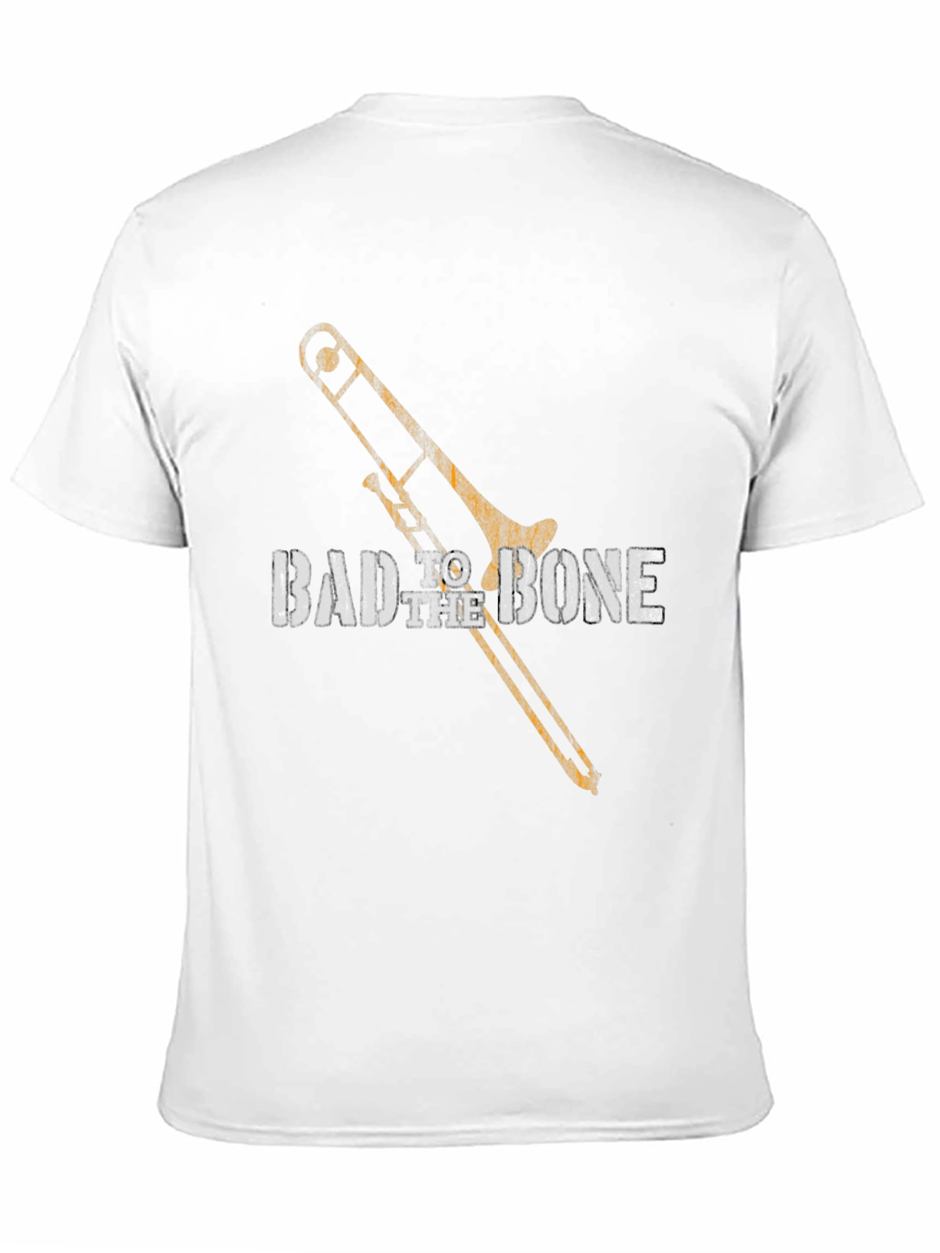 Bad to the Bone Trombone Graphic Tee - Black