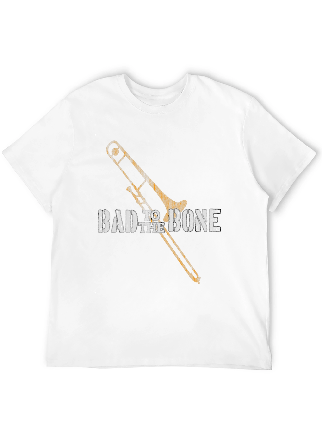 Bad to the Bone Trombone Graphic Tee - Black