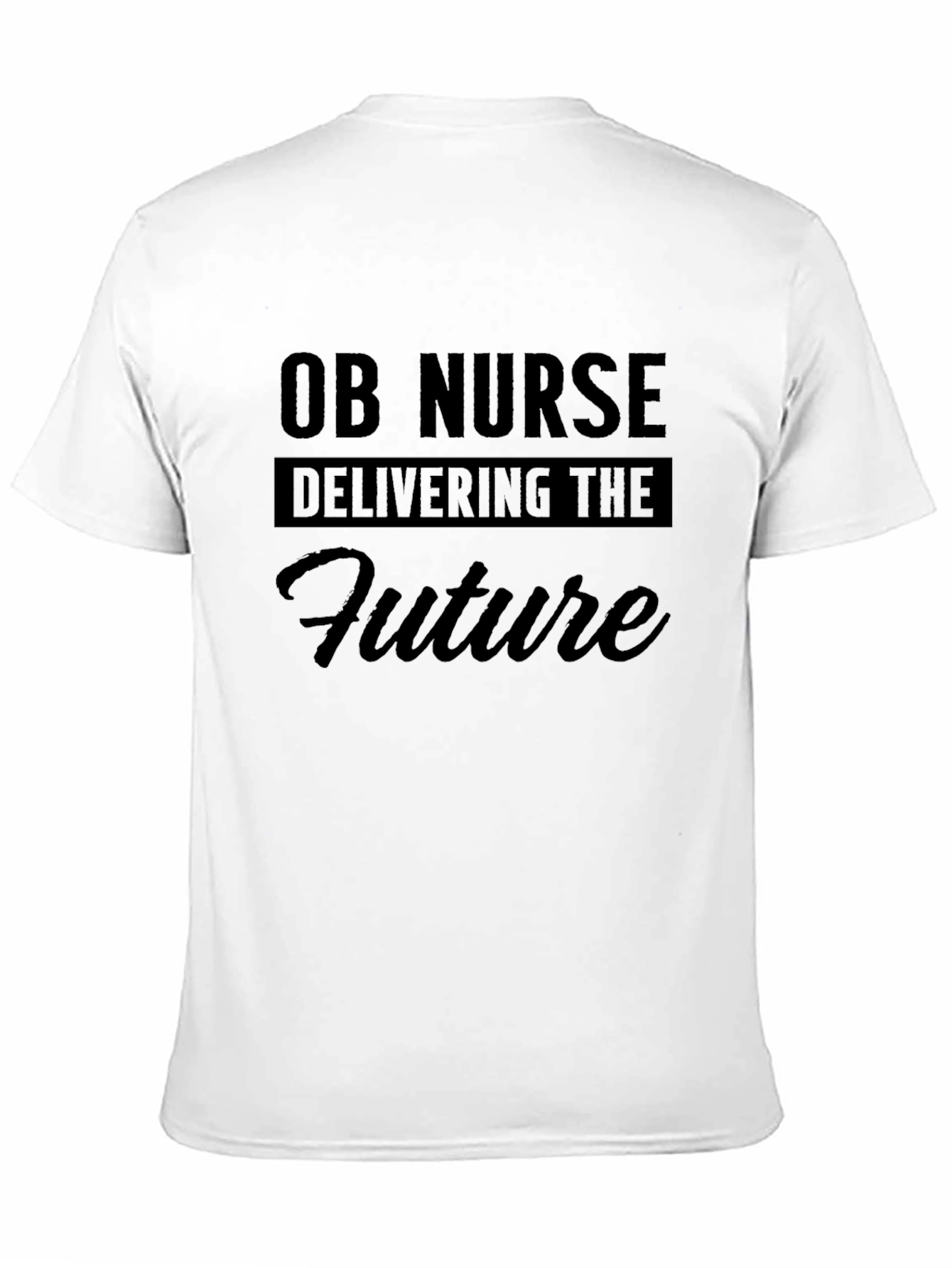 OB Nurse Delivering the Future Black T-Shirt