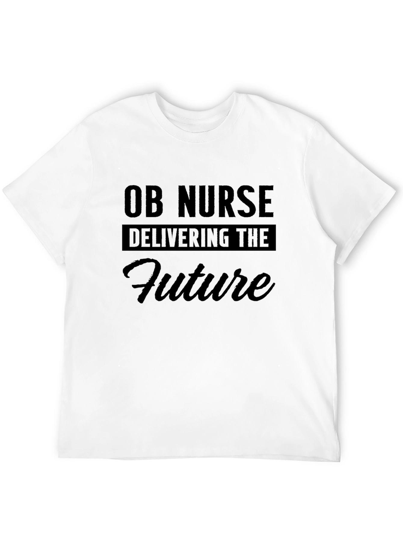 OB Nurse Delivering the Future Black T-Shirt