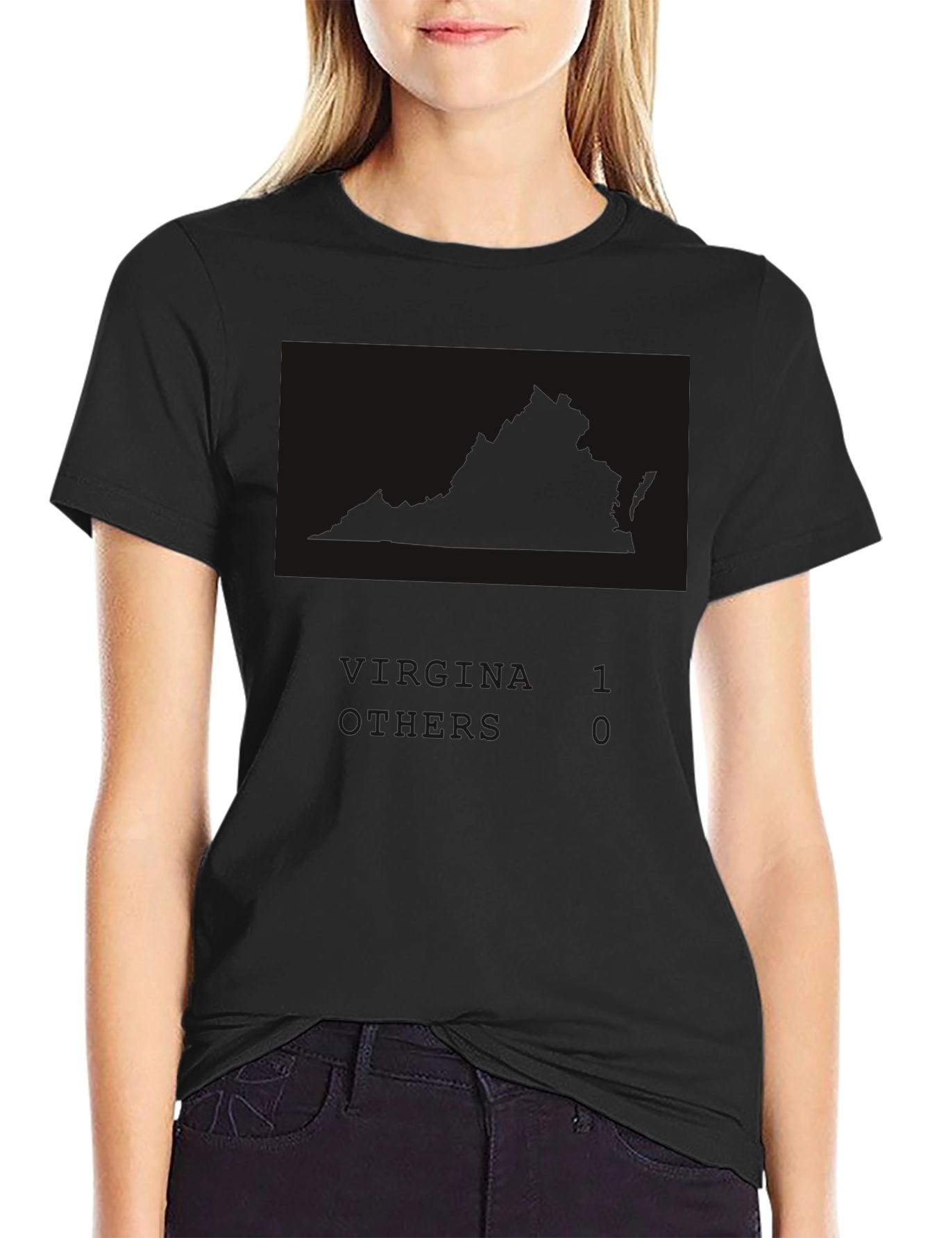 Mens Solid Black Basic Tee Casual Style
