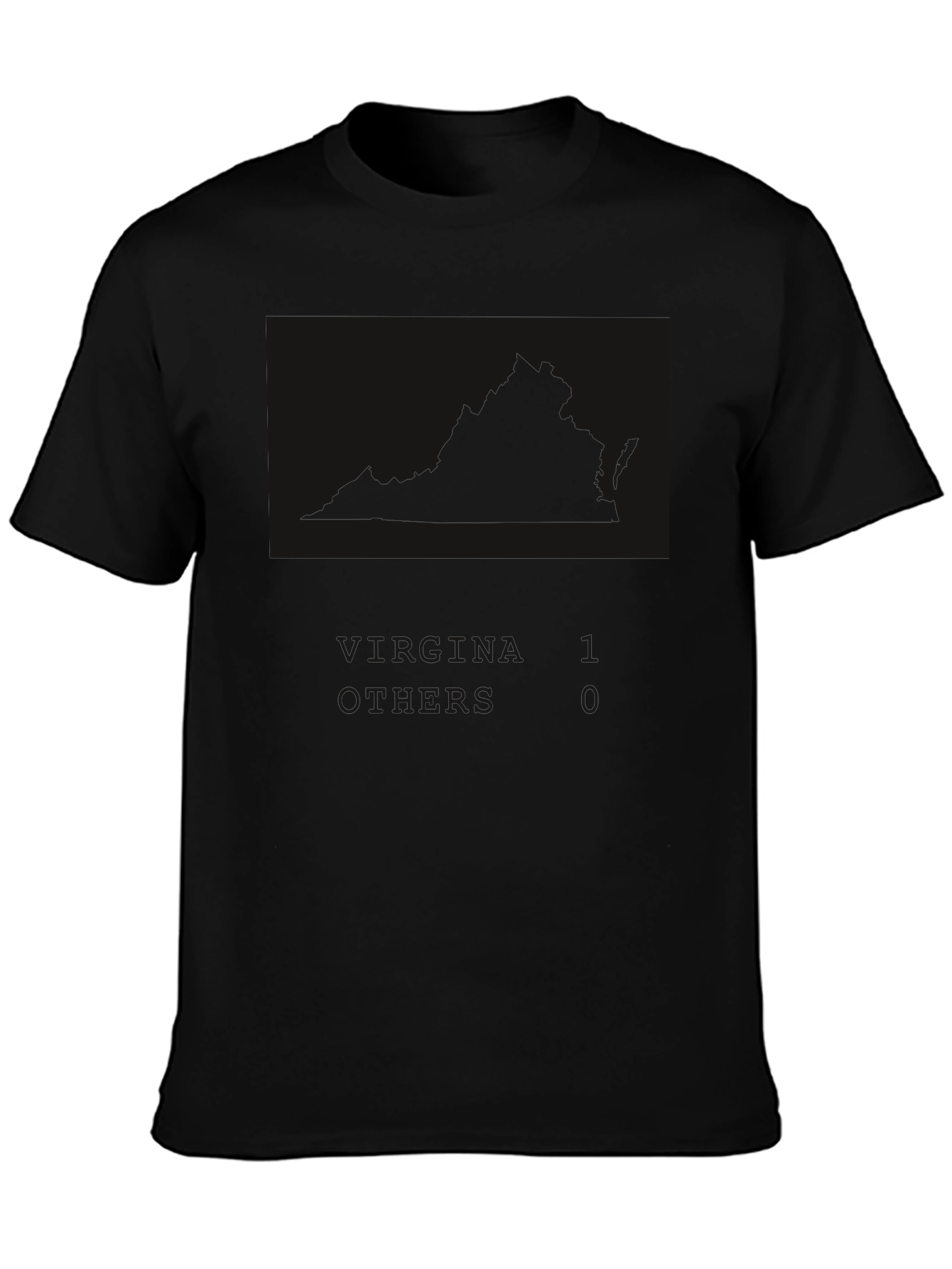 Mens Solid Black Basic Tee Casual Style