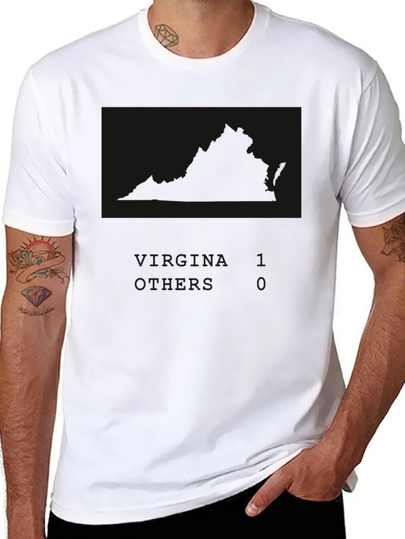 Mens Solid Black Basic Tee Casual Style