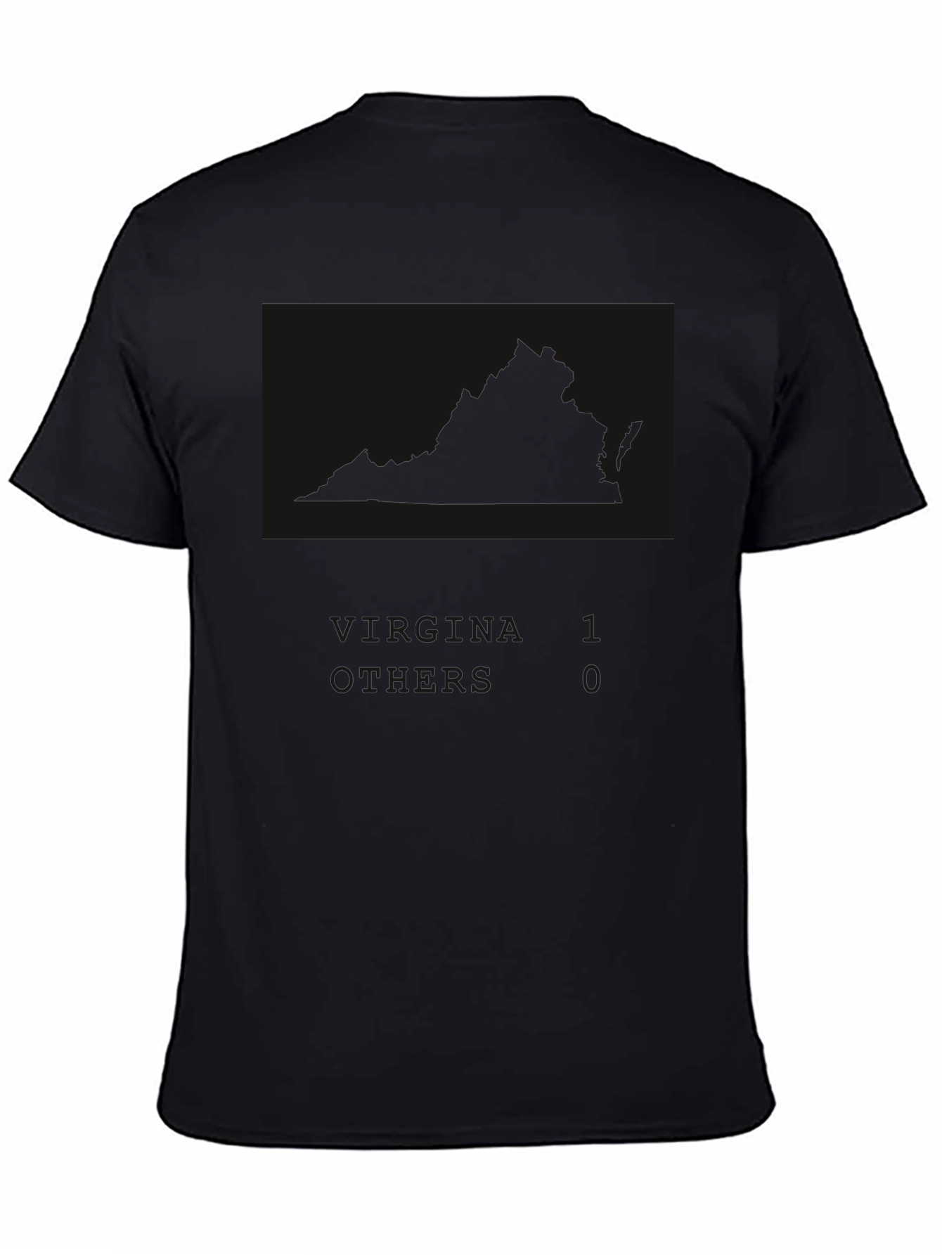 Mens Solid Black Basic Tee Casual Style