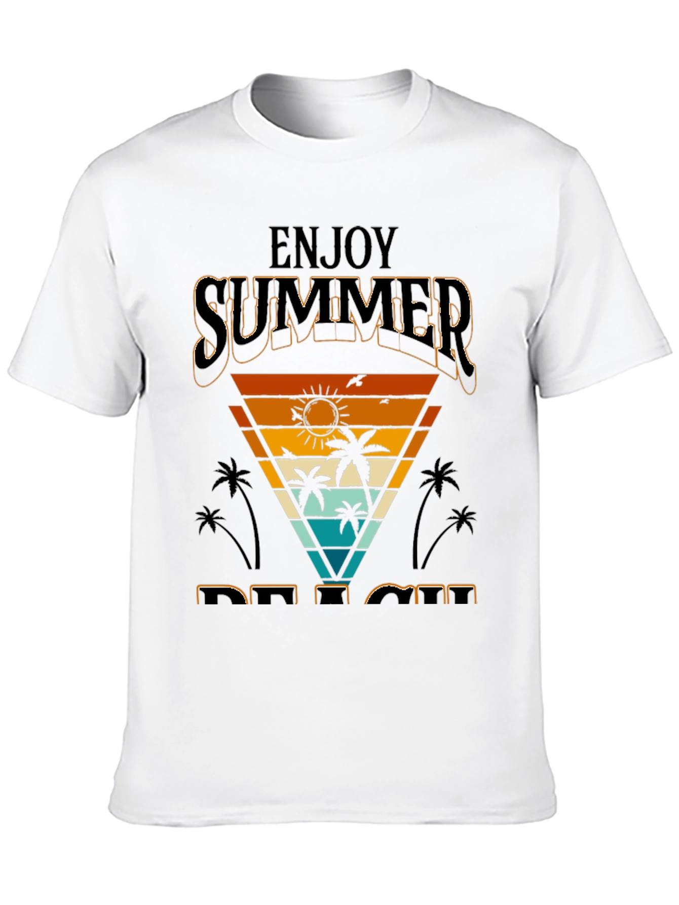 Enjoy Summer Beach Retro Graphic Tee