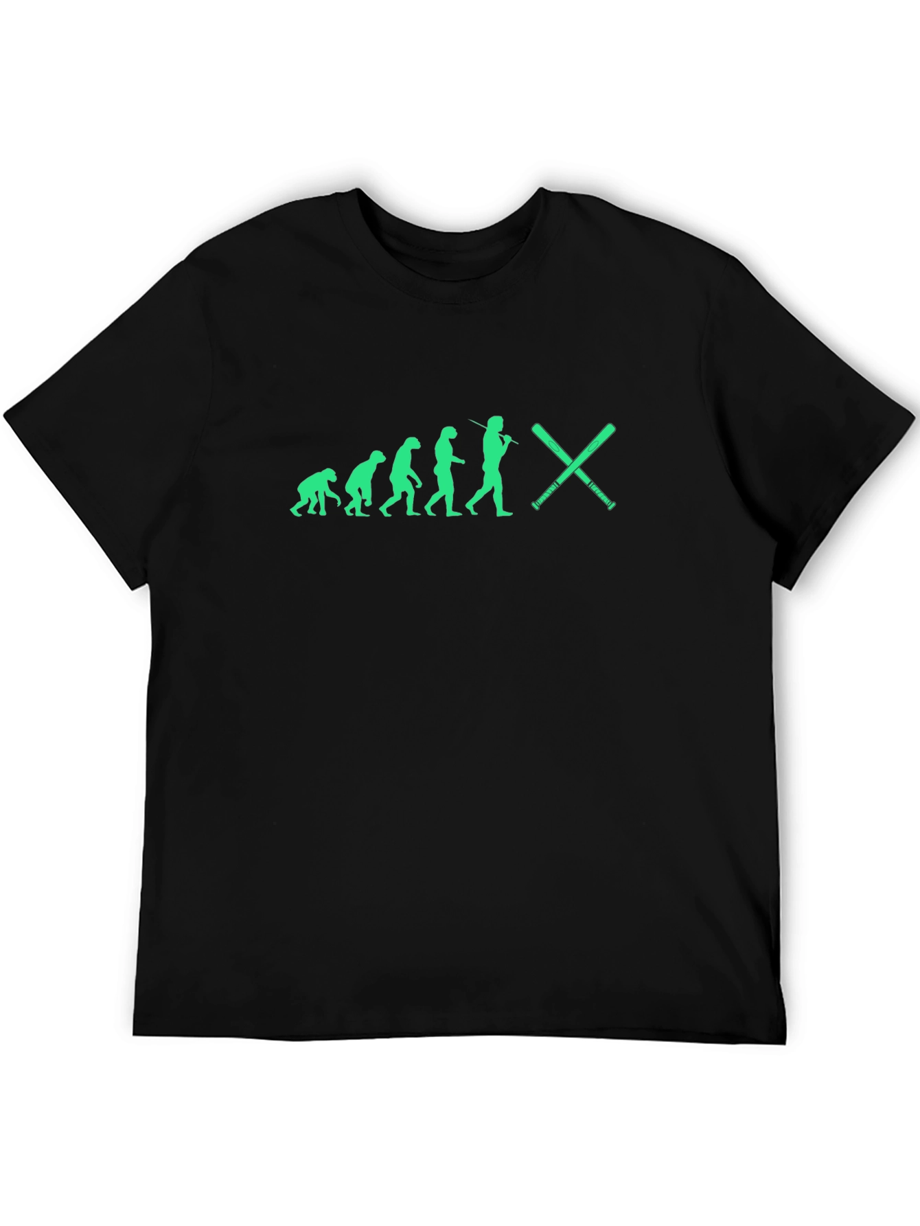 Evolution of Baseball Black T-Shirt