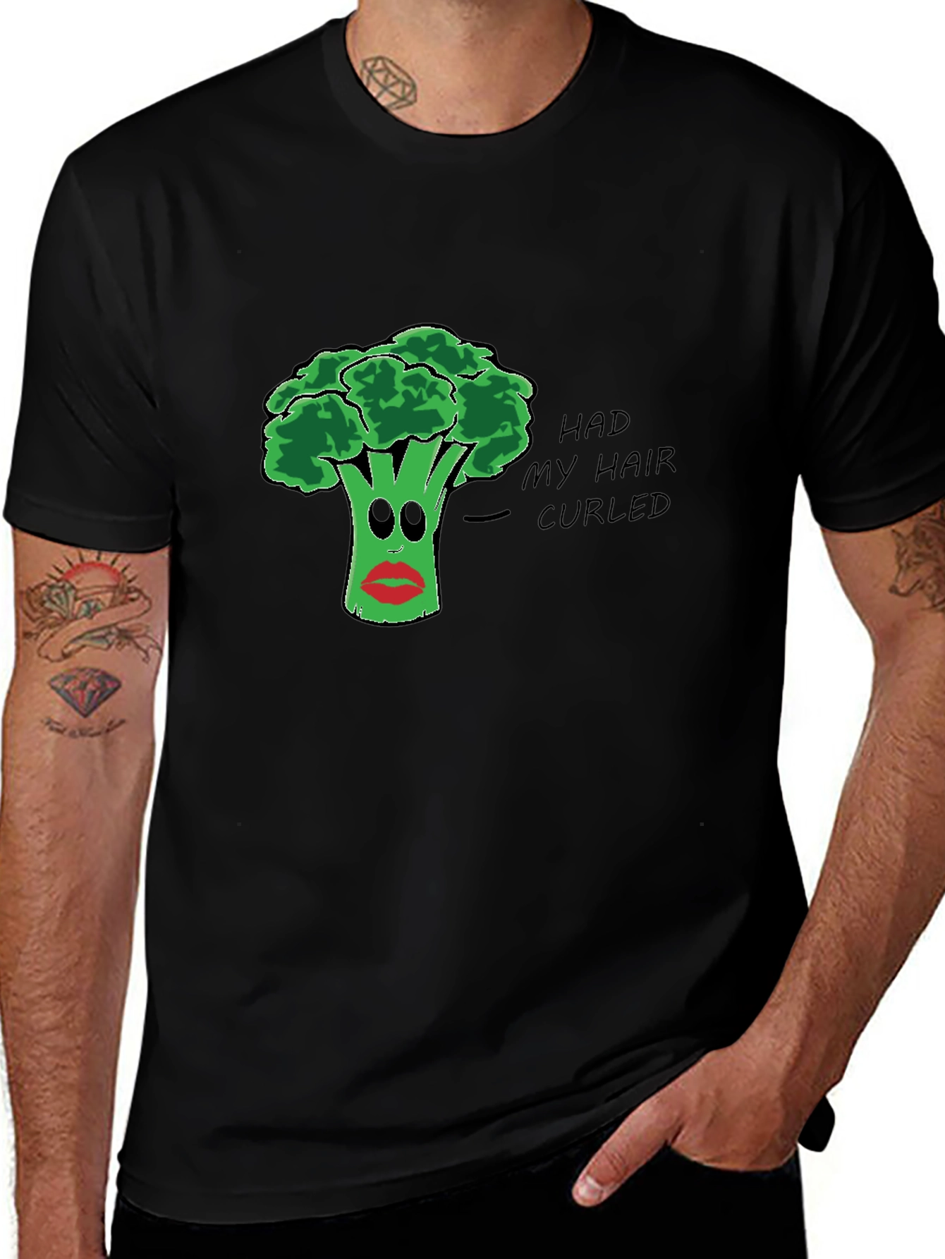 Broccoli Hair Pun T-Shirt - Funny Vegetable Tee