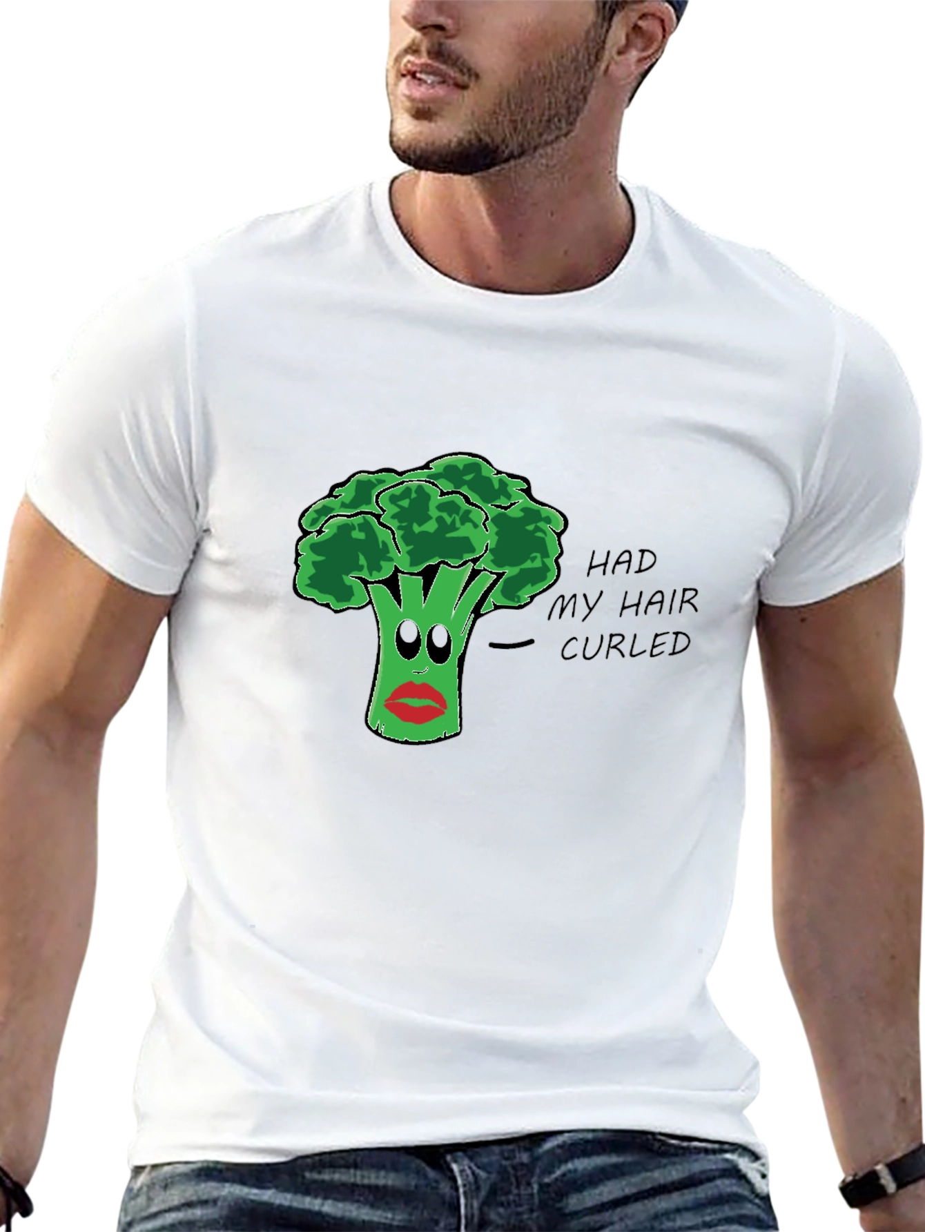 Broccoli Hair Pun T-Shirt - Funny Vegetable Tee