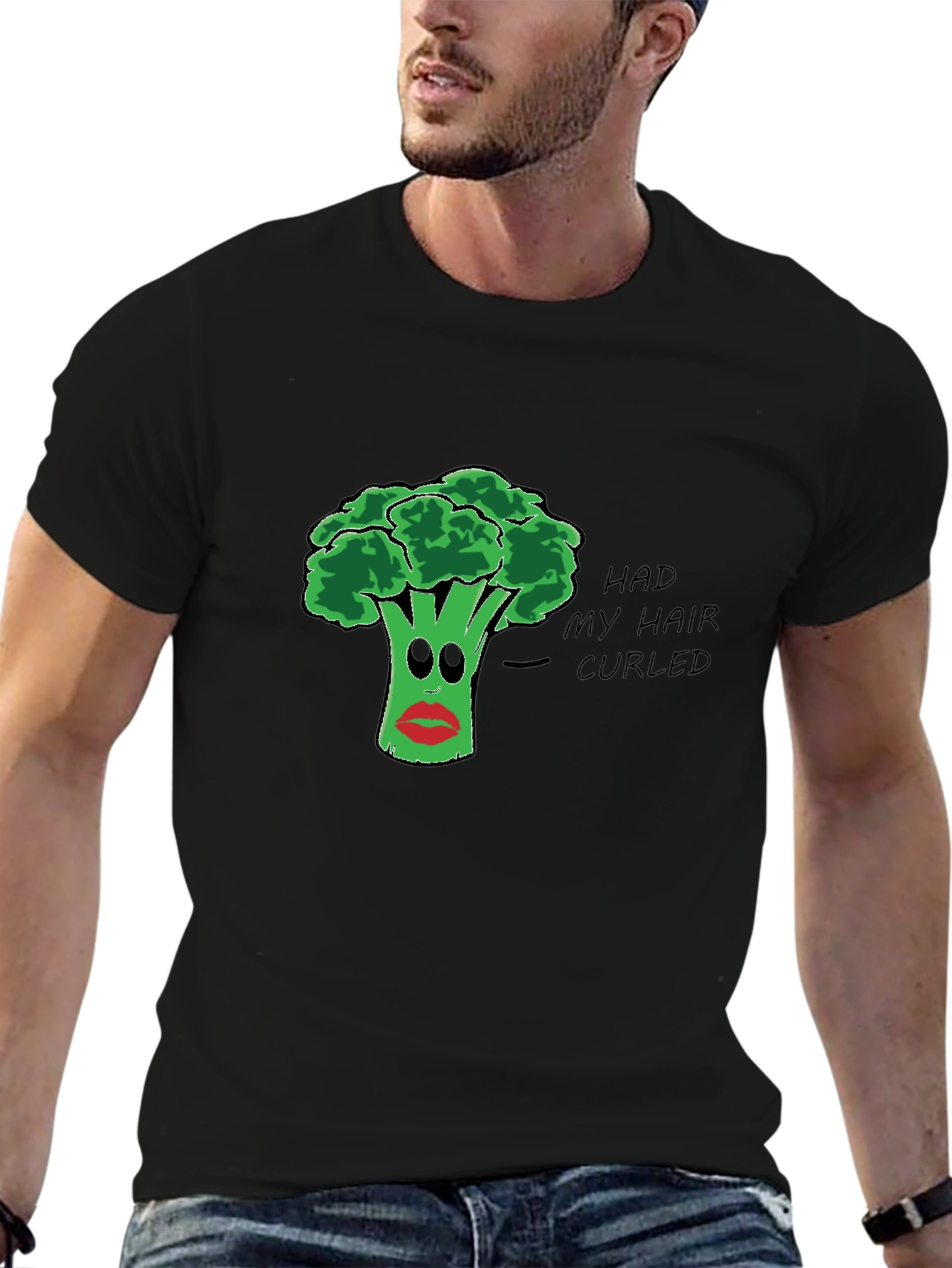 Broccoli Hair Pun T-Shirt - Funny Vegetable Tee