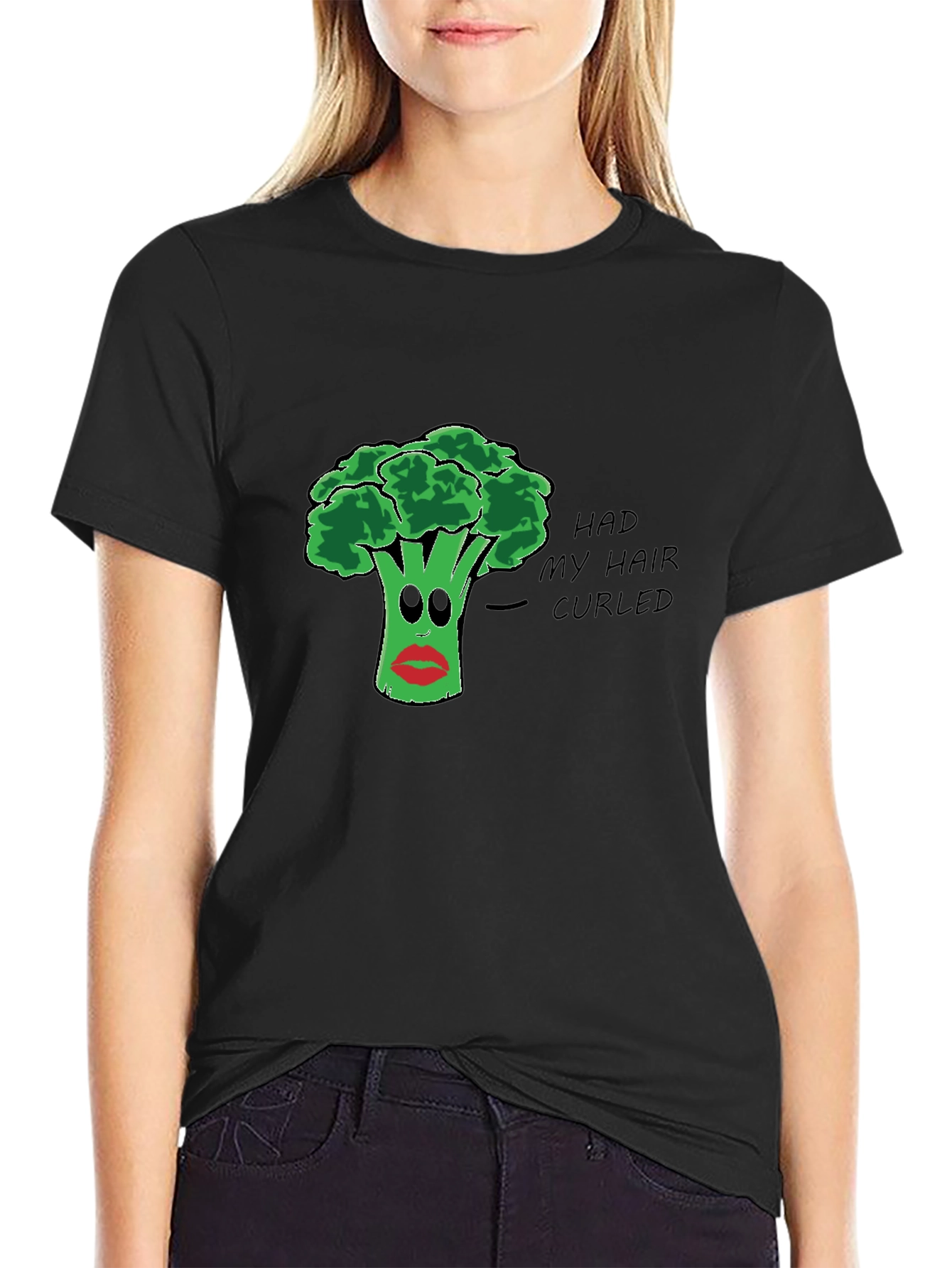 Broccoli Hair Pun T-Shirt - Funny Vegetable Tee