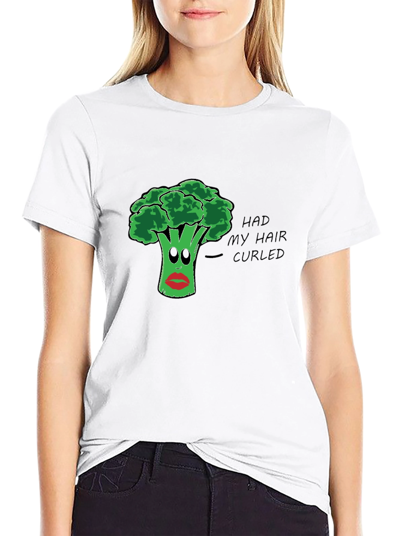 Broccoli Hair Pun T-Shirt - Funny Vegetable Tee