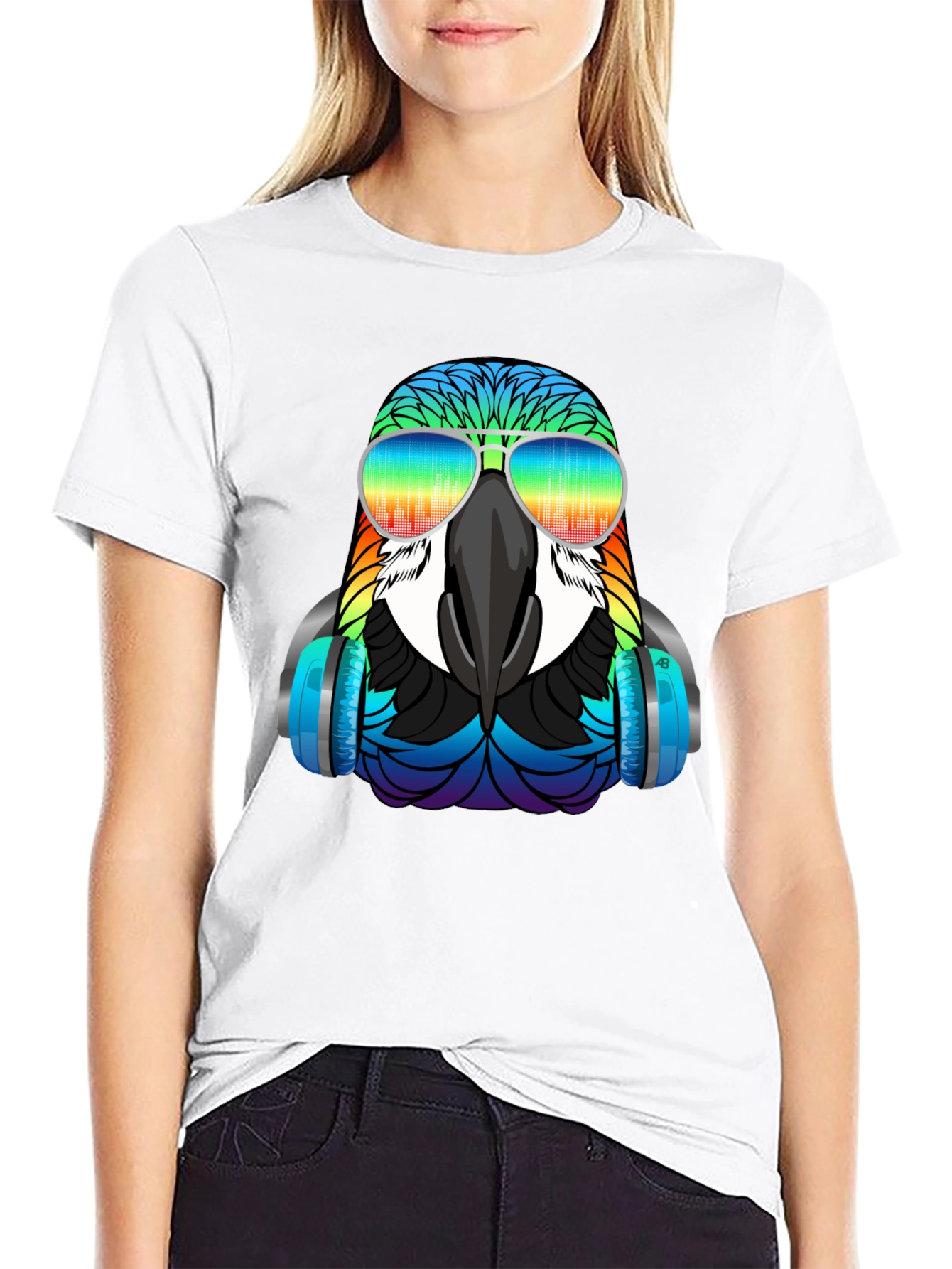 Cool Parrot Graphic T-Shirt