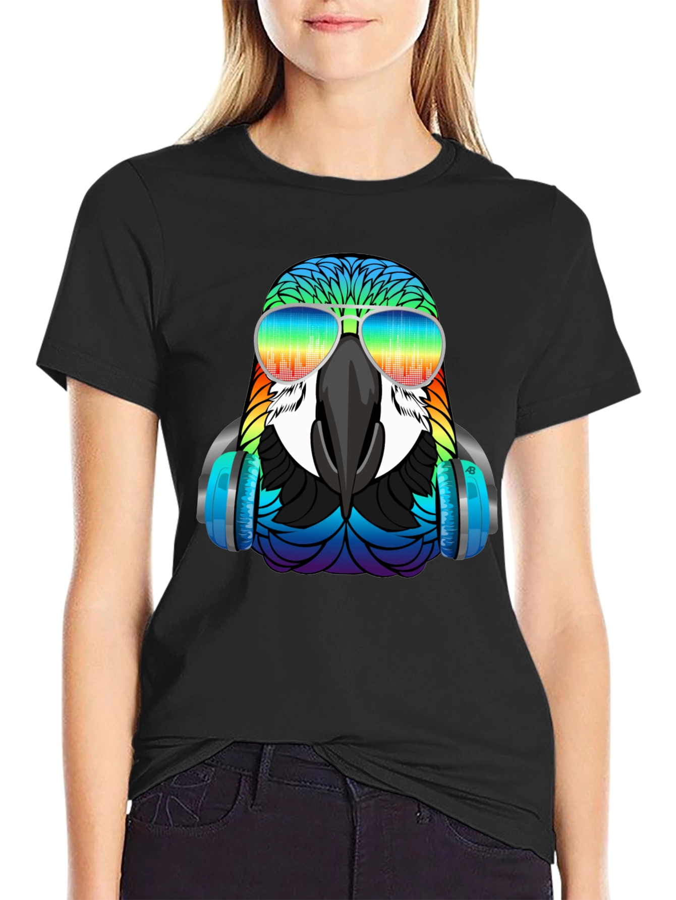 Cool Parrot Graphic T-Shirt