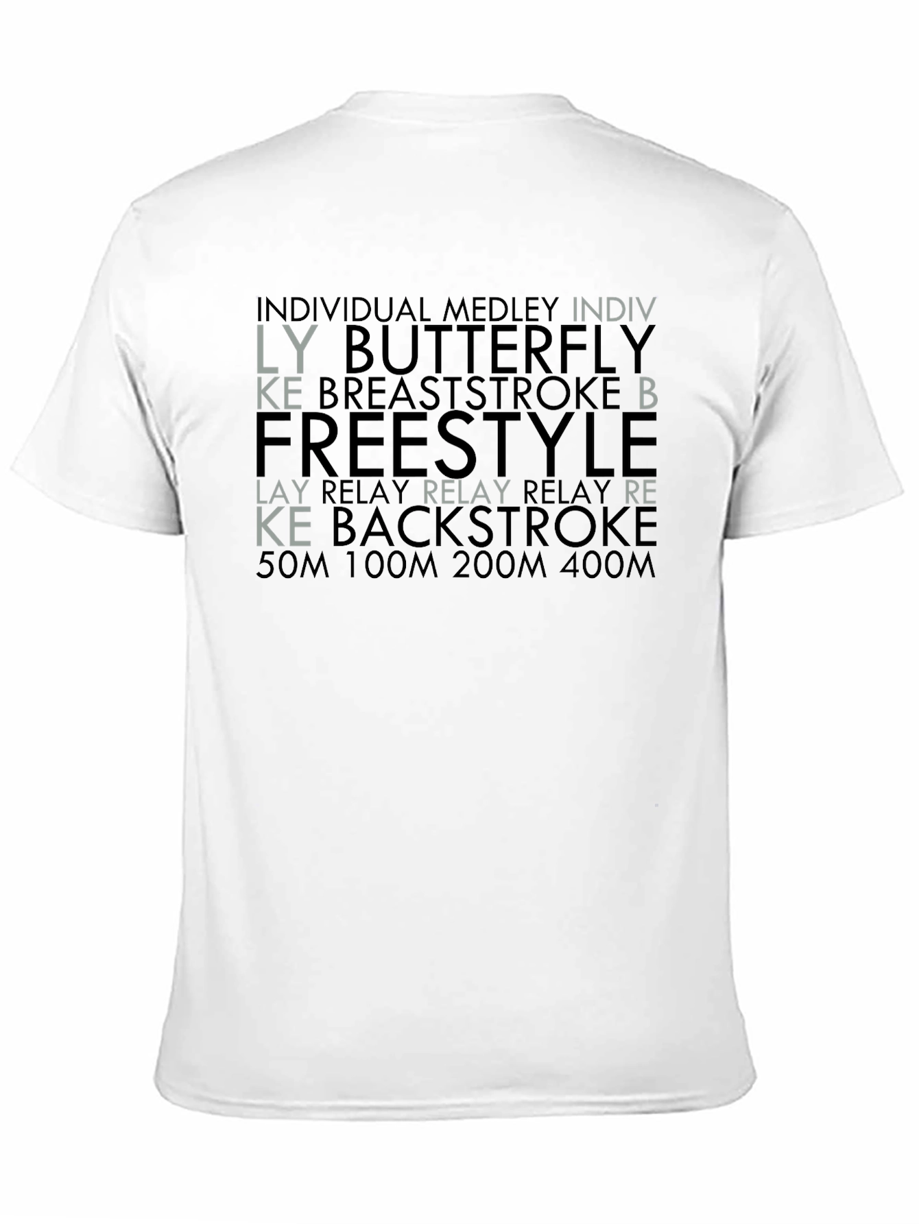 Swimming T-Shirt: Strokes & Distances Graphic Tee