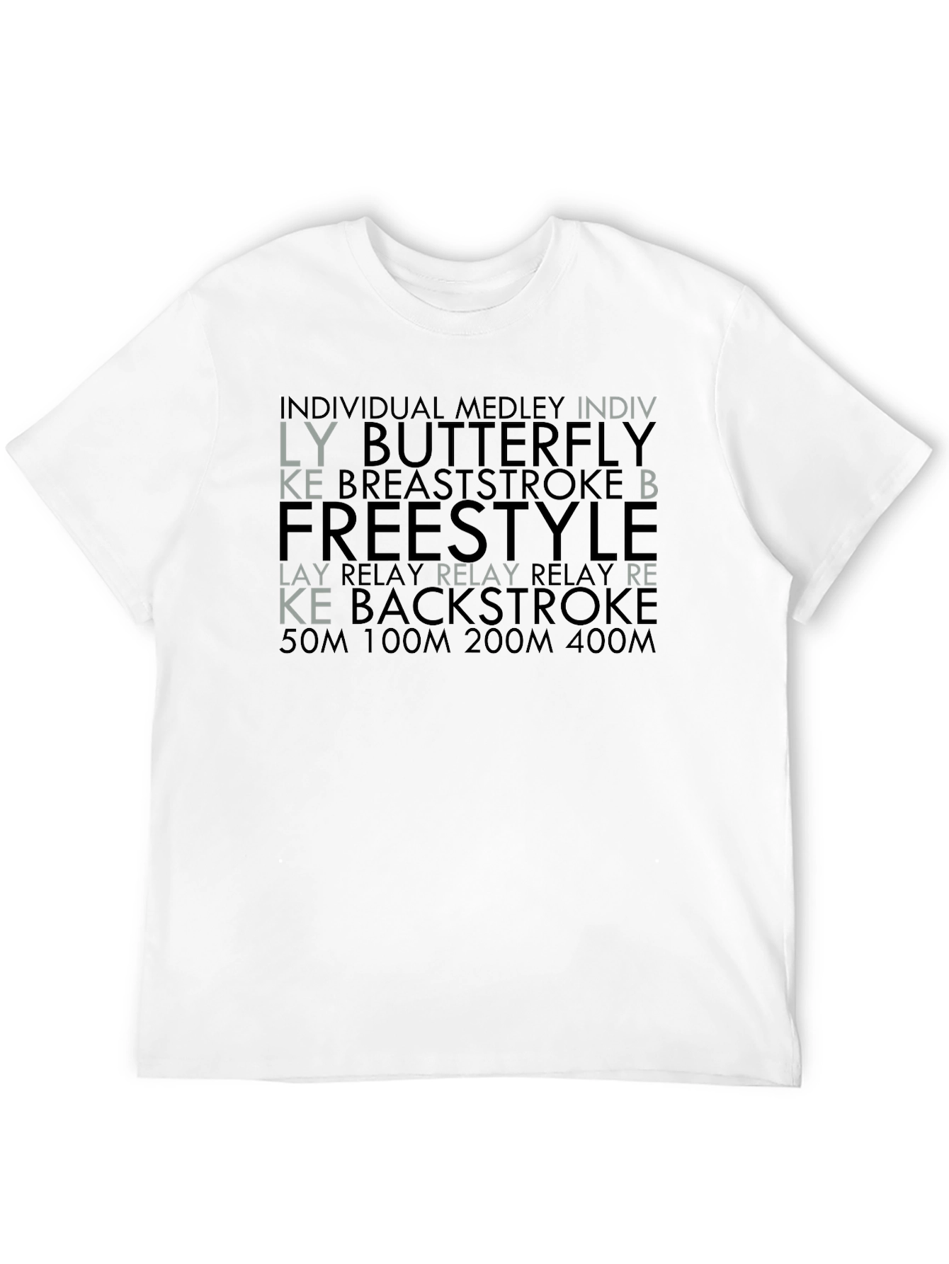 Swimming T-Shirt: Strokes & Distances Graphic Tee