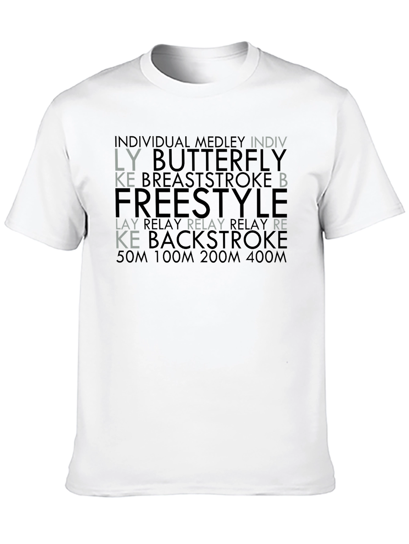 Swimming T-Shirt: Strokes & Distances Graphic Tee