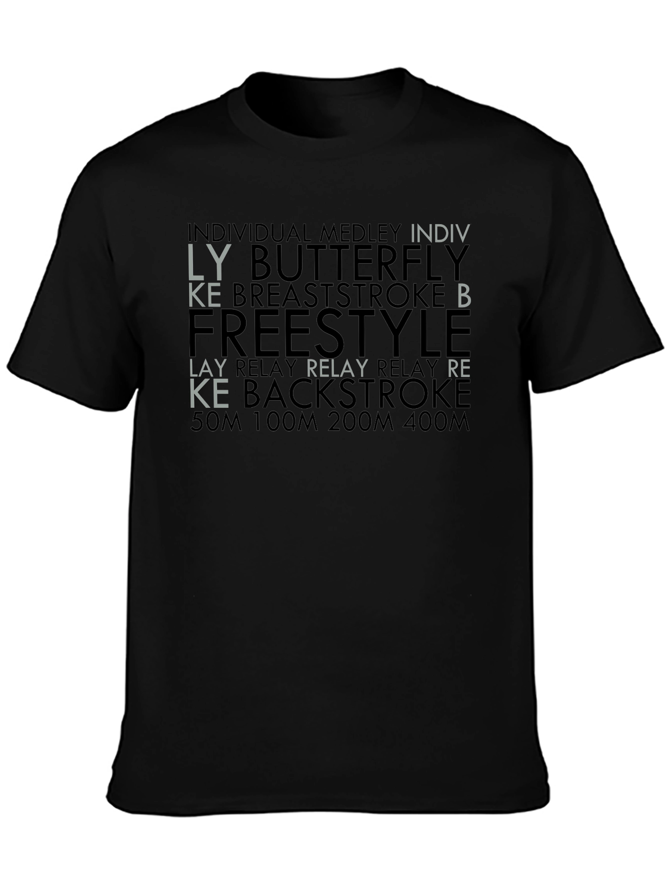 Swimming T-Shirt: Strokes & Distances Graphic Tee