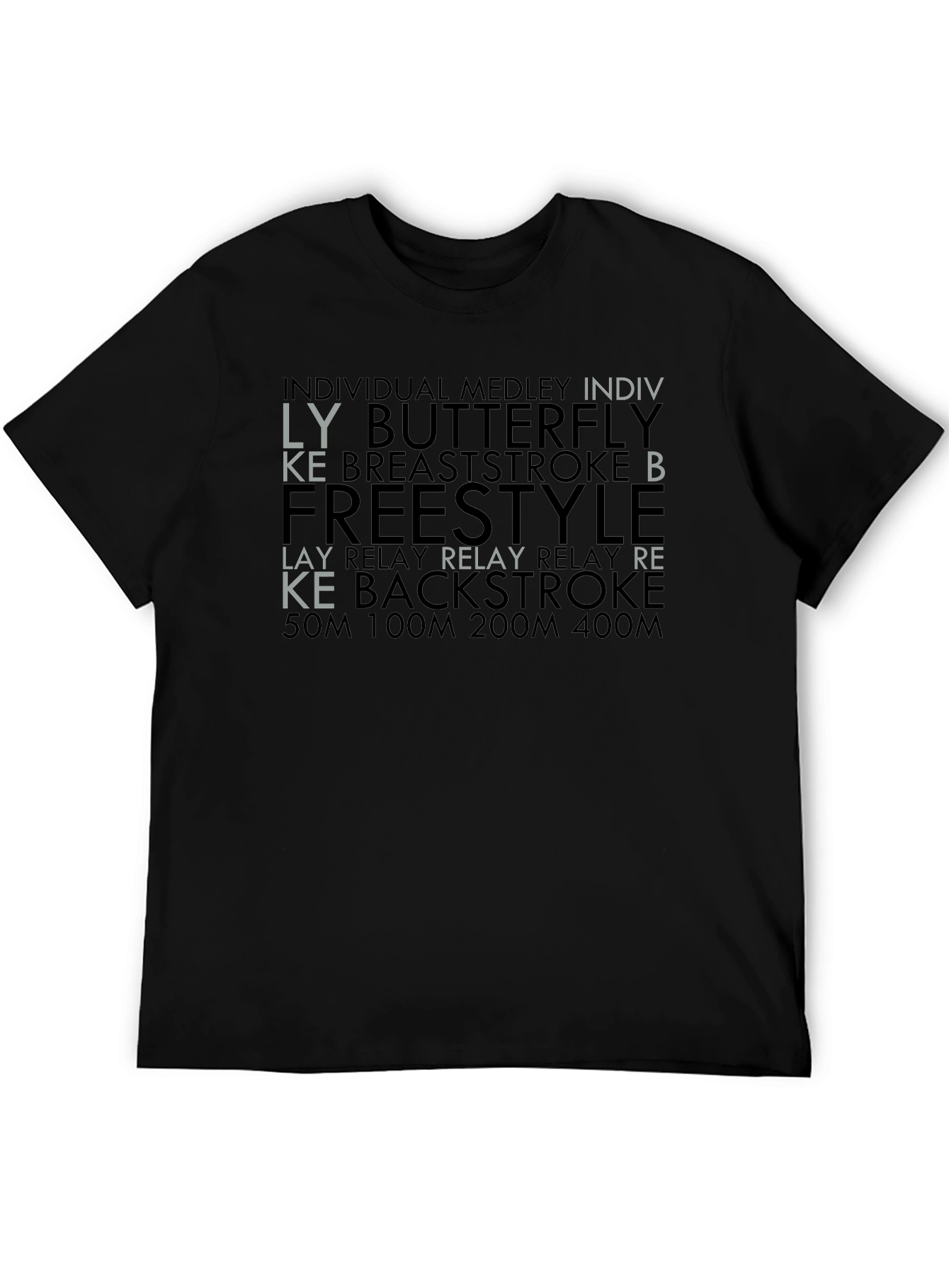 Swimming T-Shirt: Strokes & Distances Graphic Tee