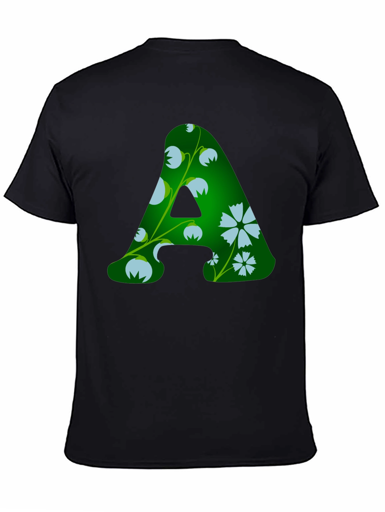 Floral A Initial T-Shirt - Personalized Style