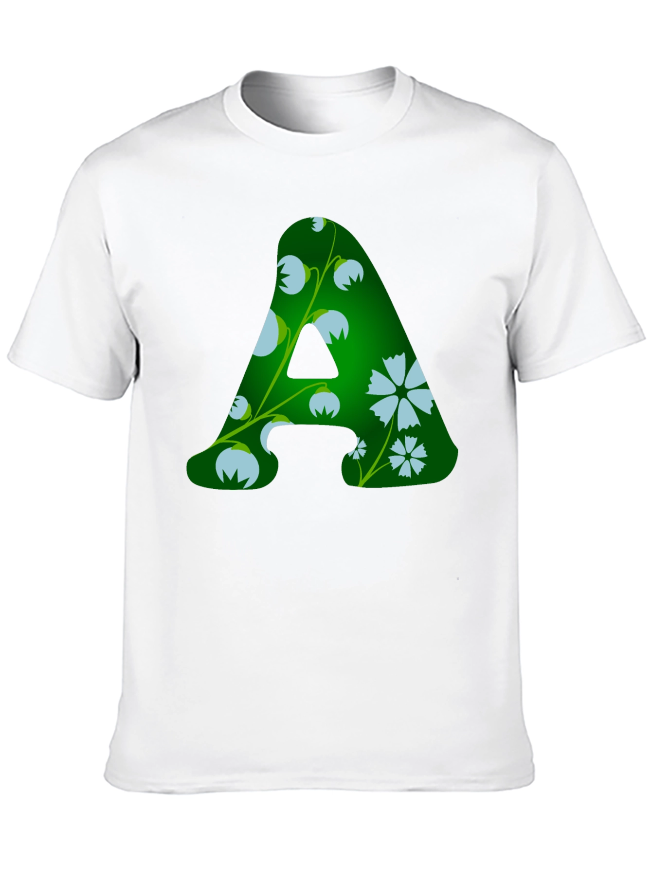Floral A Initial T-Shirt - Personalized Style