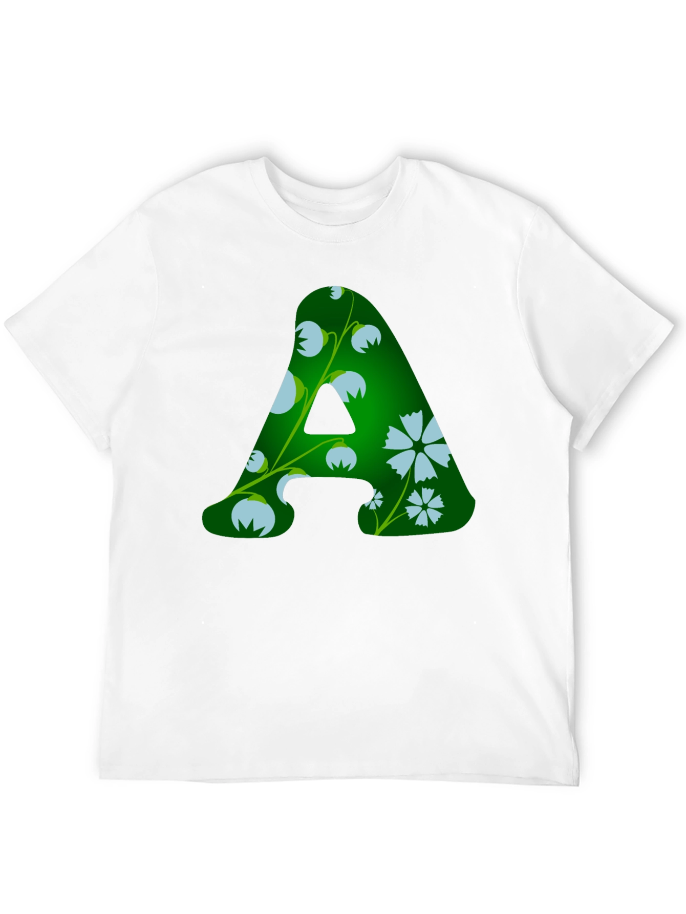 Floral A Initial T-Shirt - Personalized Style