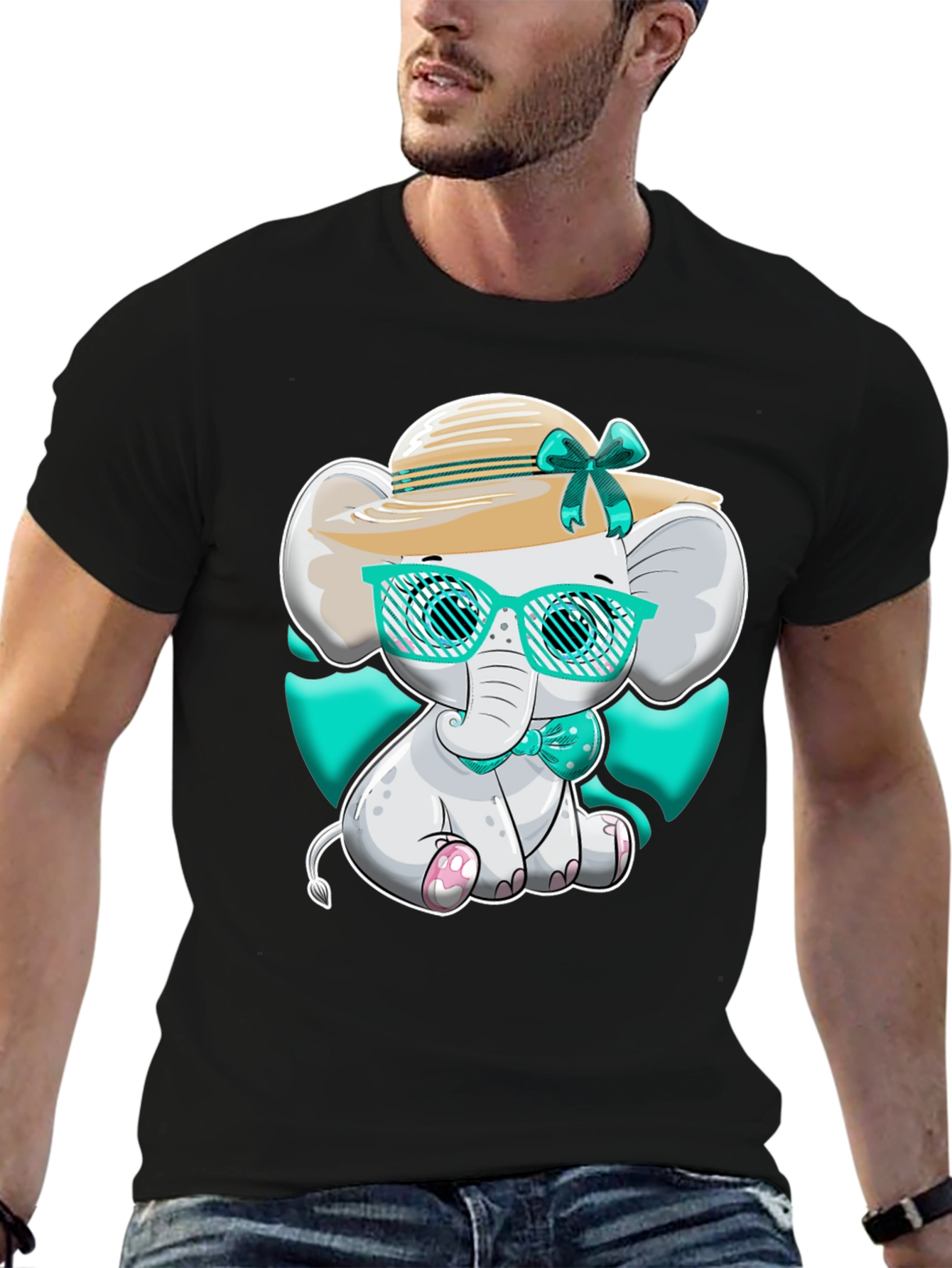 Cute Elephant T-Shirt - Cartoon Animal Design