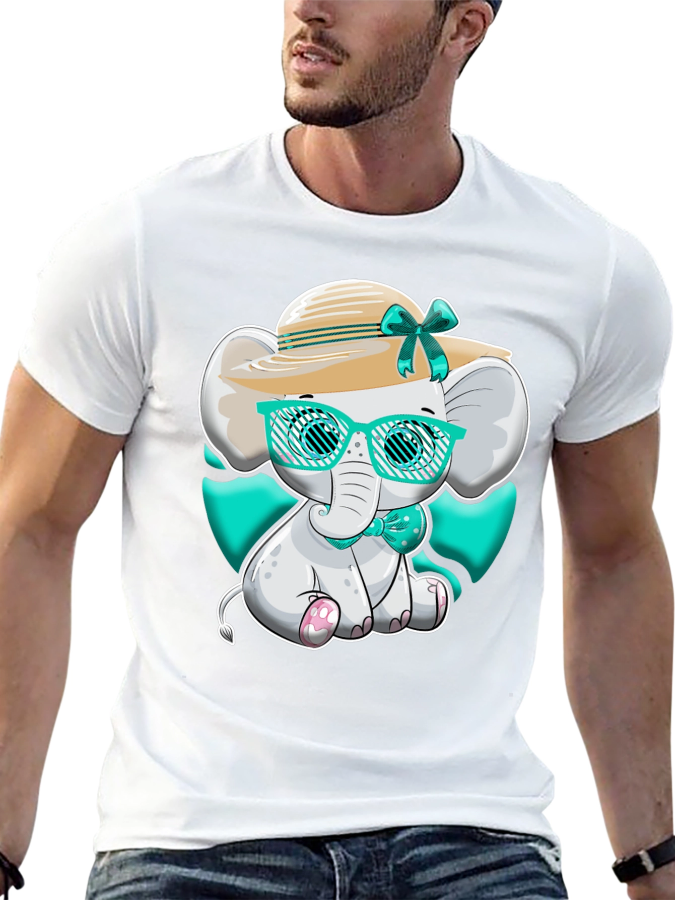 Cute Elephant T-Shirt - Cartoon Animal Design