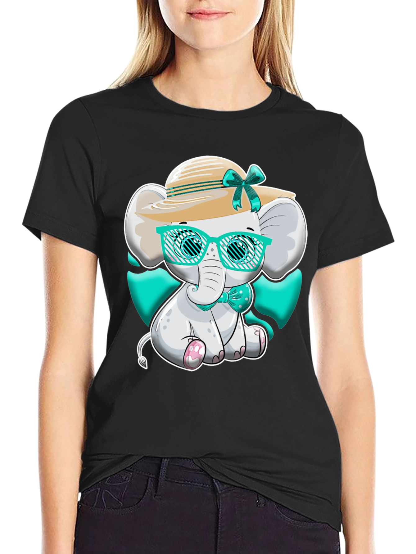 Cute Elephant T-Shirt - Cartoon Animal Design