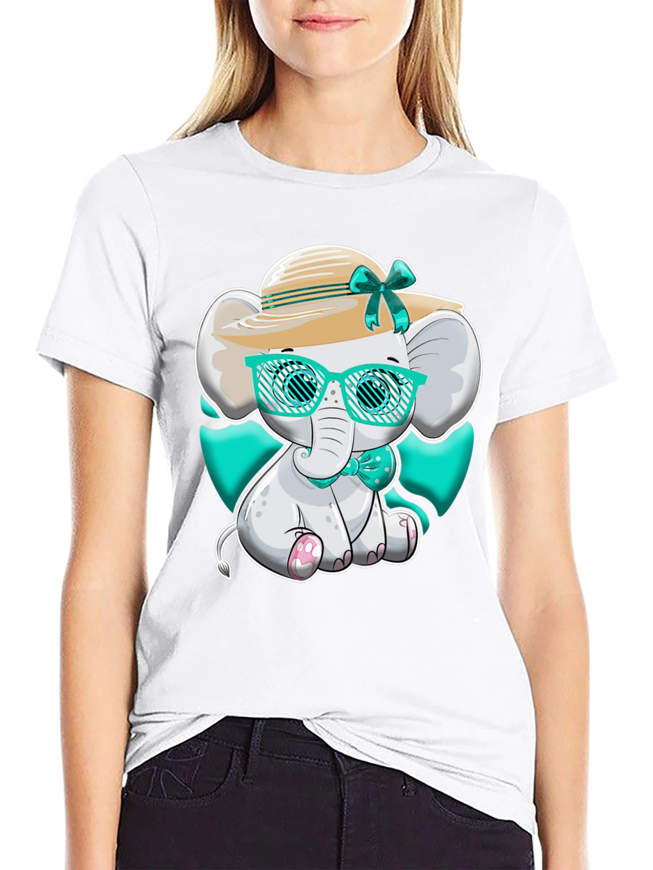 Cute Elephant T-Shirt - Cartoon Animal Design