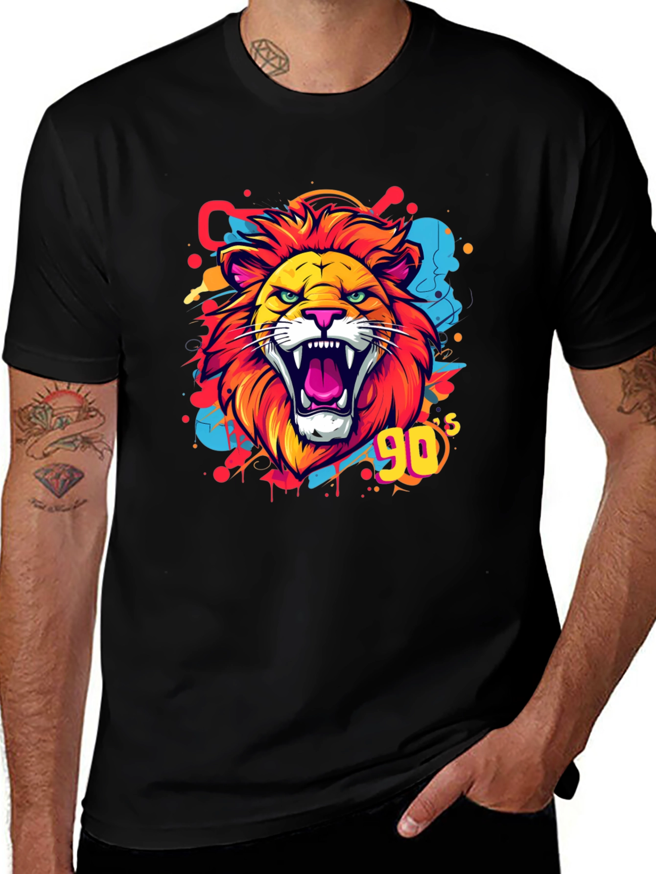 Roaring 90s Lion Graphic Tee