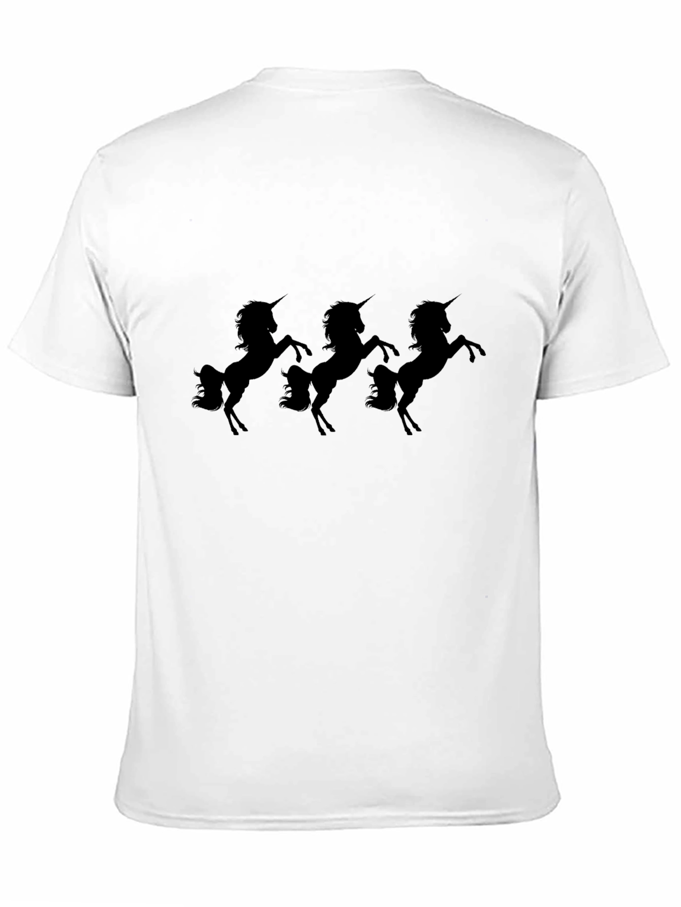 Unicorn Silhouette Graphic Black T-Shirt