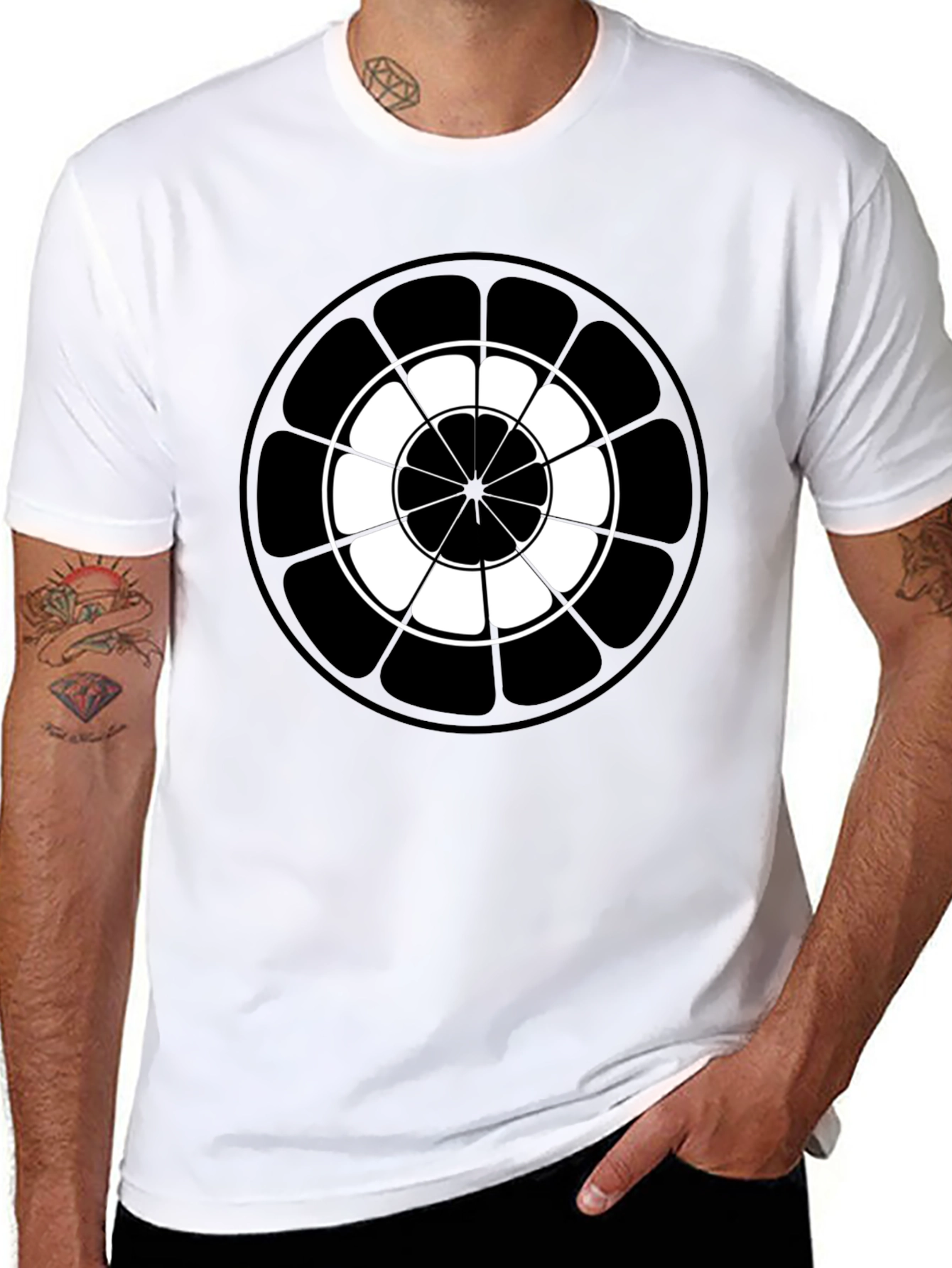 Abstract Geometric Circle T-Shirt