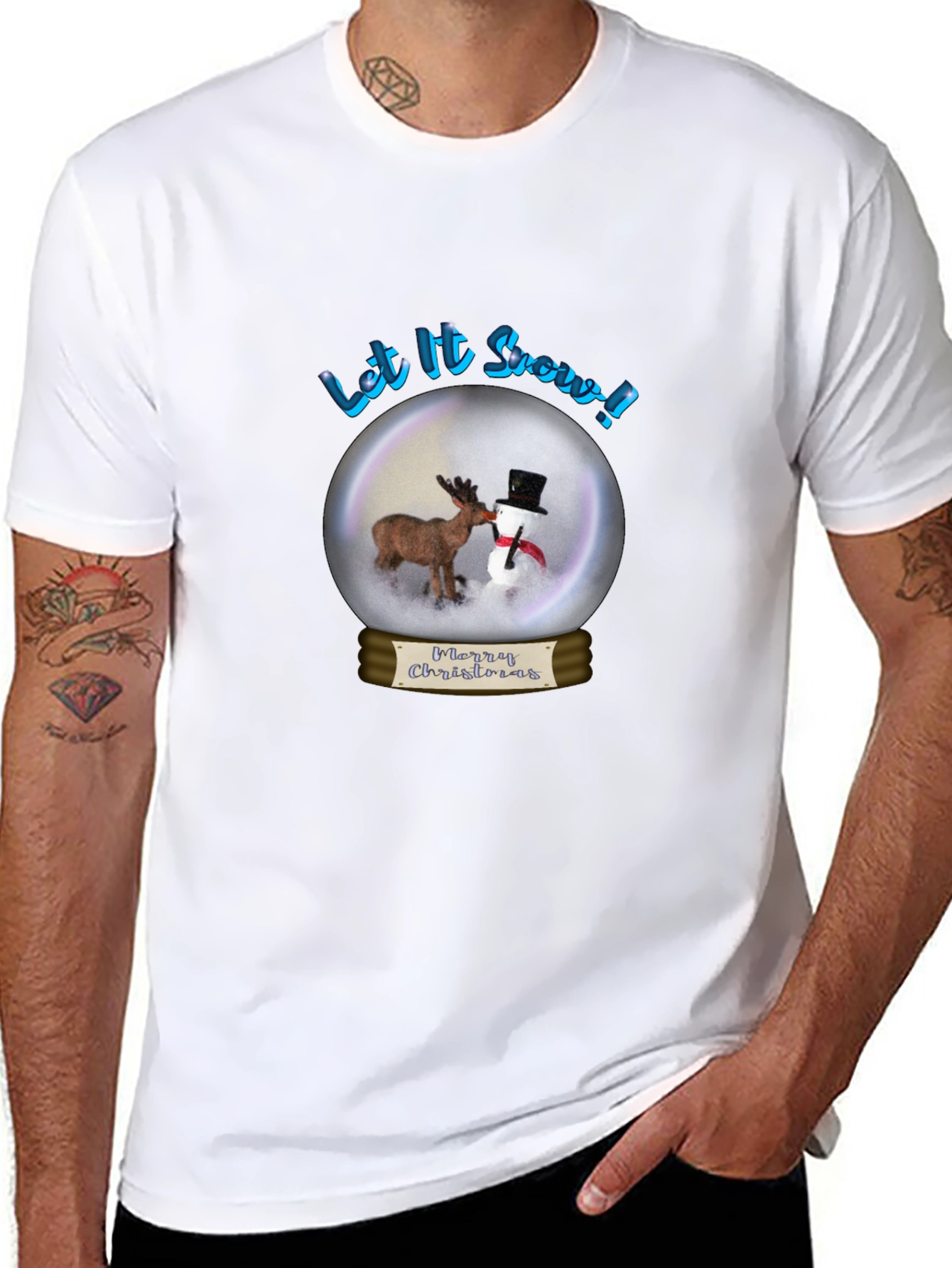 Festive Christmas T-Shirt - Let it Snow Holiday Tee