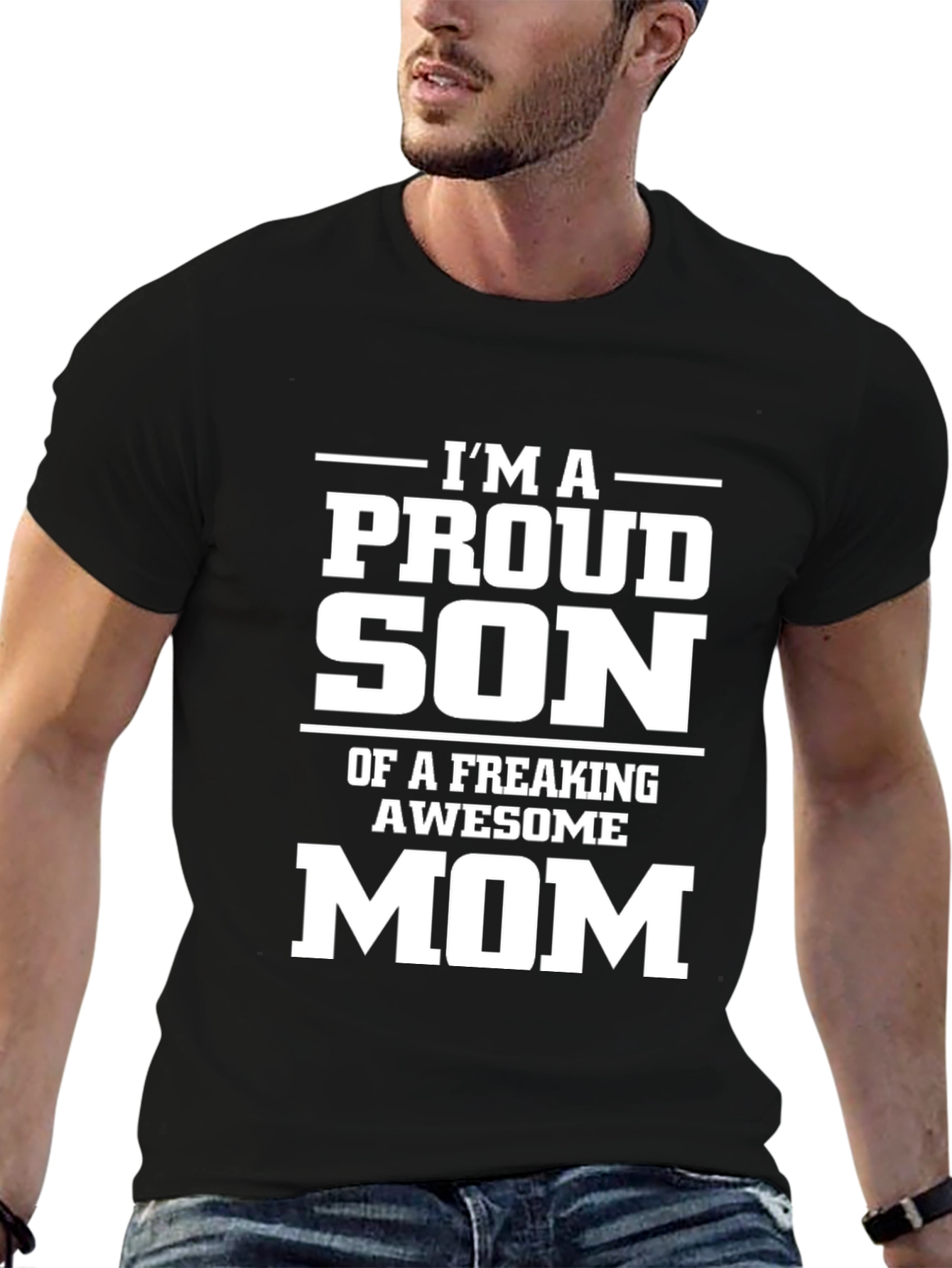Proud Son Awesome Mom Graphic T-Shirt