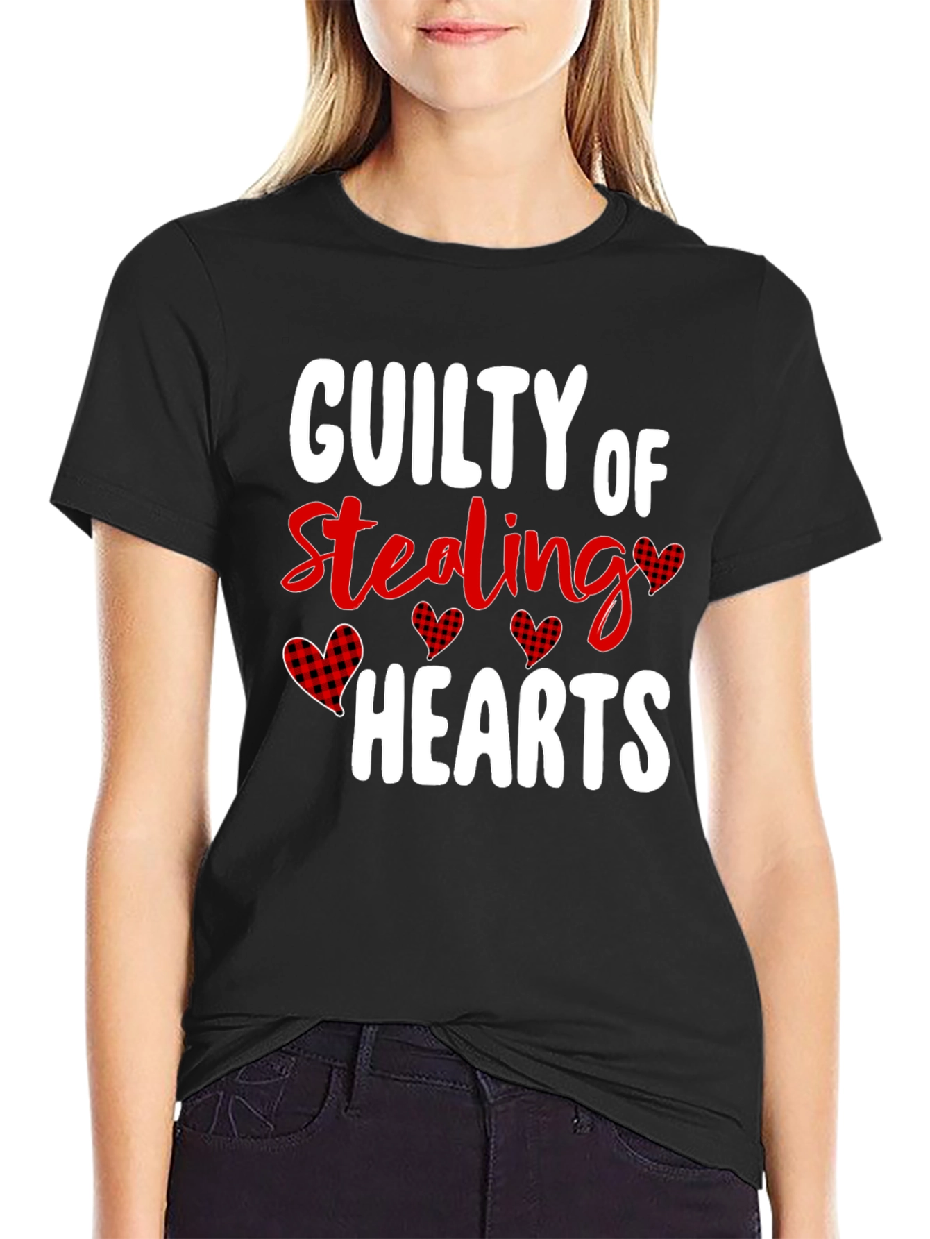Guilty of Stealing Hearts Valentines Day Graphic T-Shirt