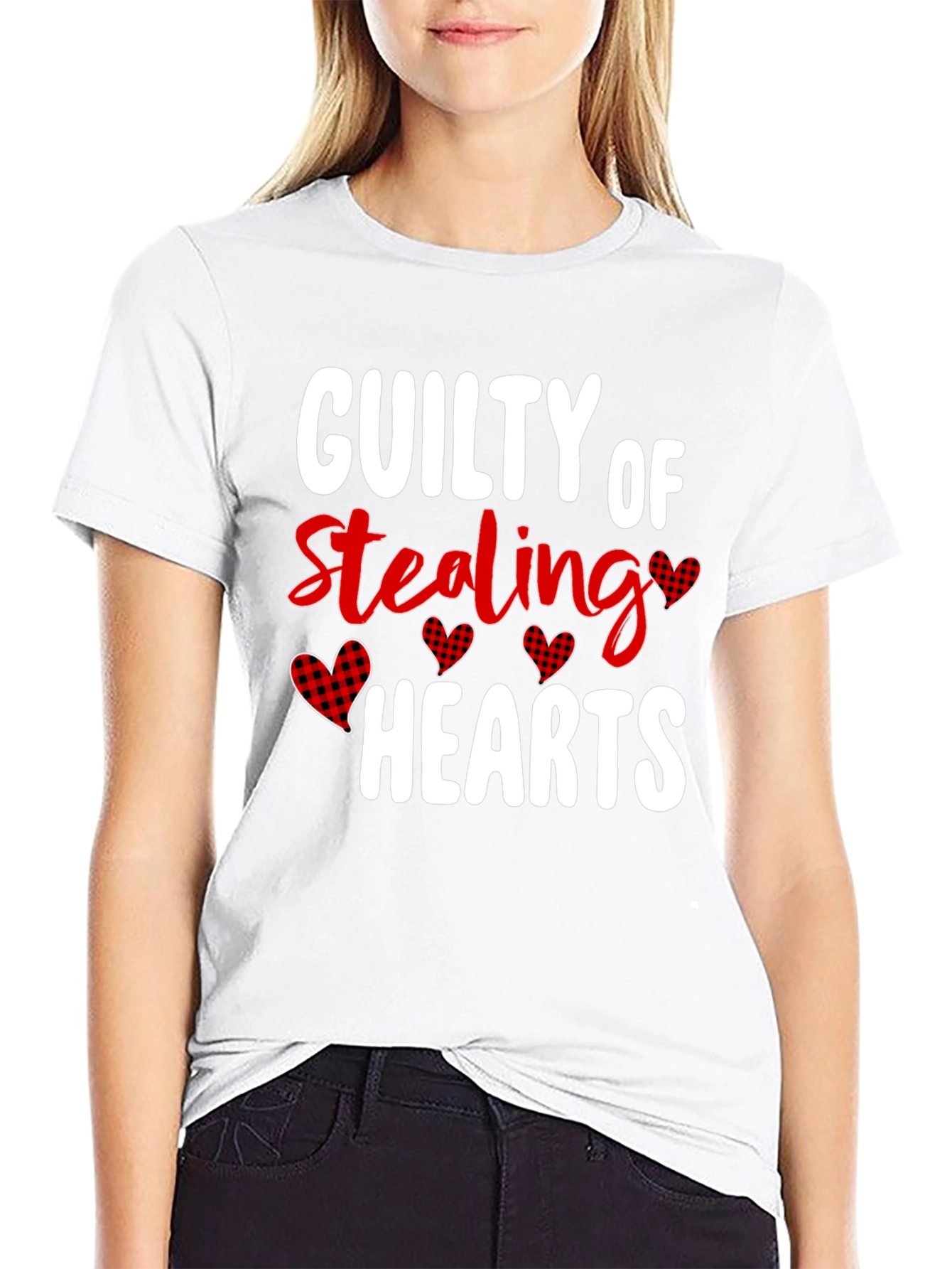 Guilty of Stealing Hearts Valentines Day Graphic T-Shirt
