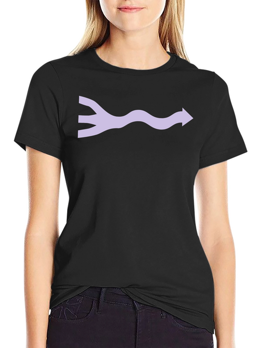 Abstract Wave Arrow Graphic Tee - Black Unisex T-Shirt