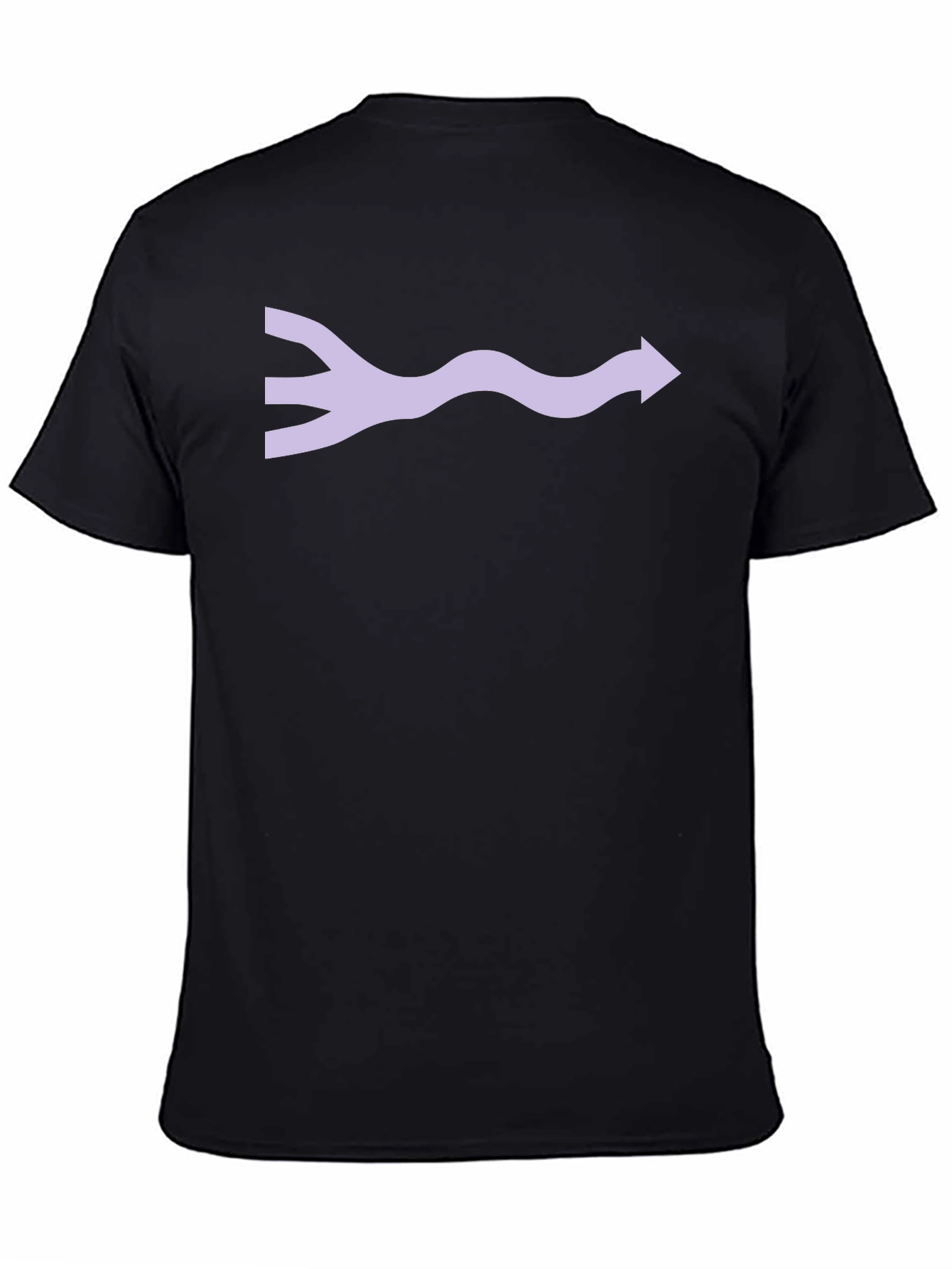Abstract Wave Arrow Graphic Tee - Black Unisex T-Shirt