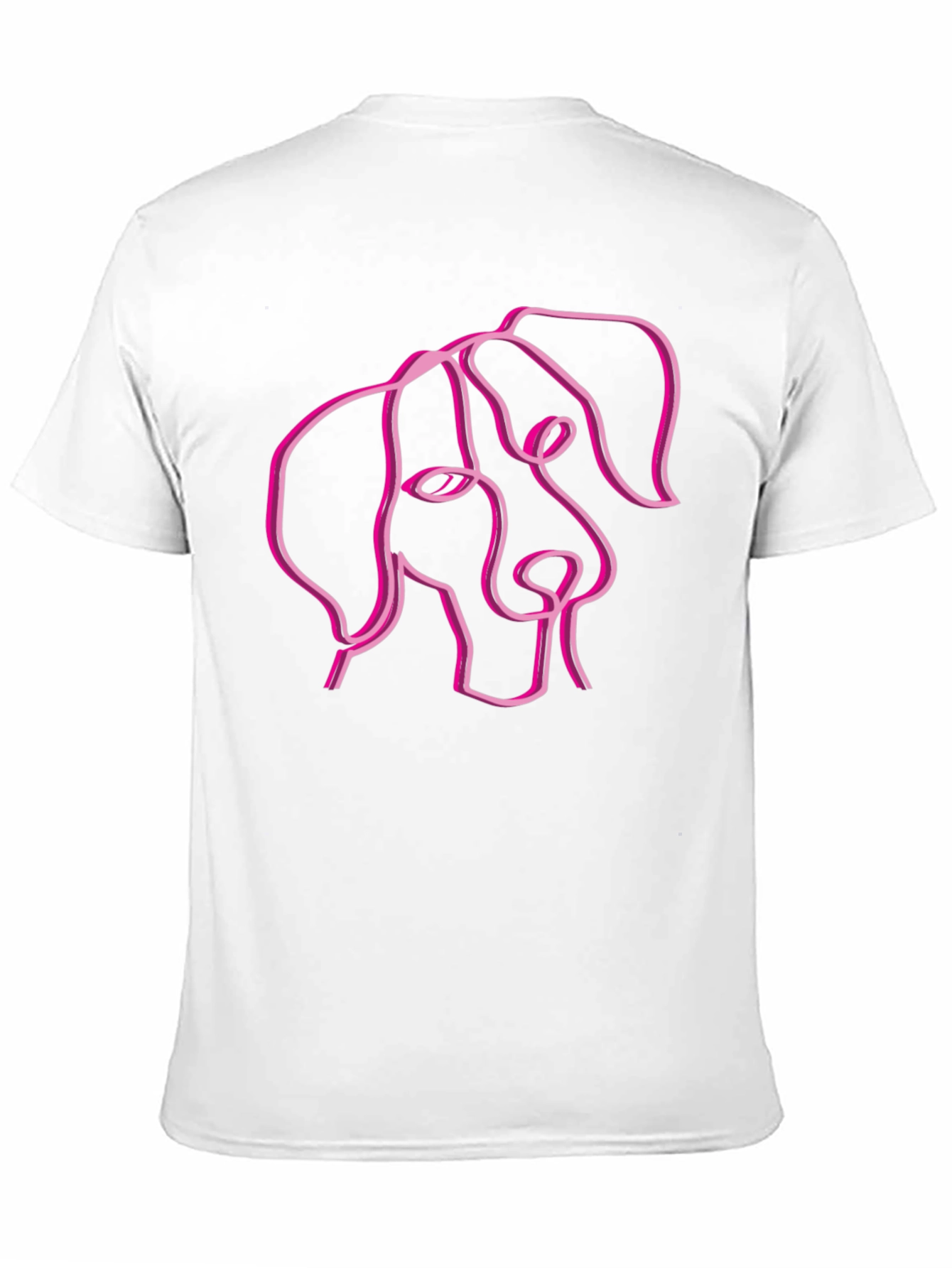 Abstract Dog Line Art Black T-Shirt