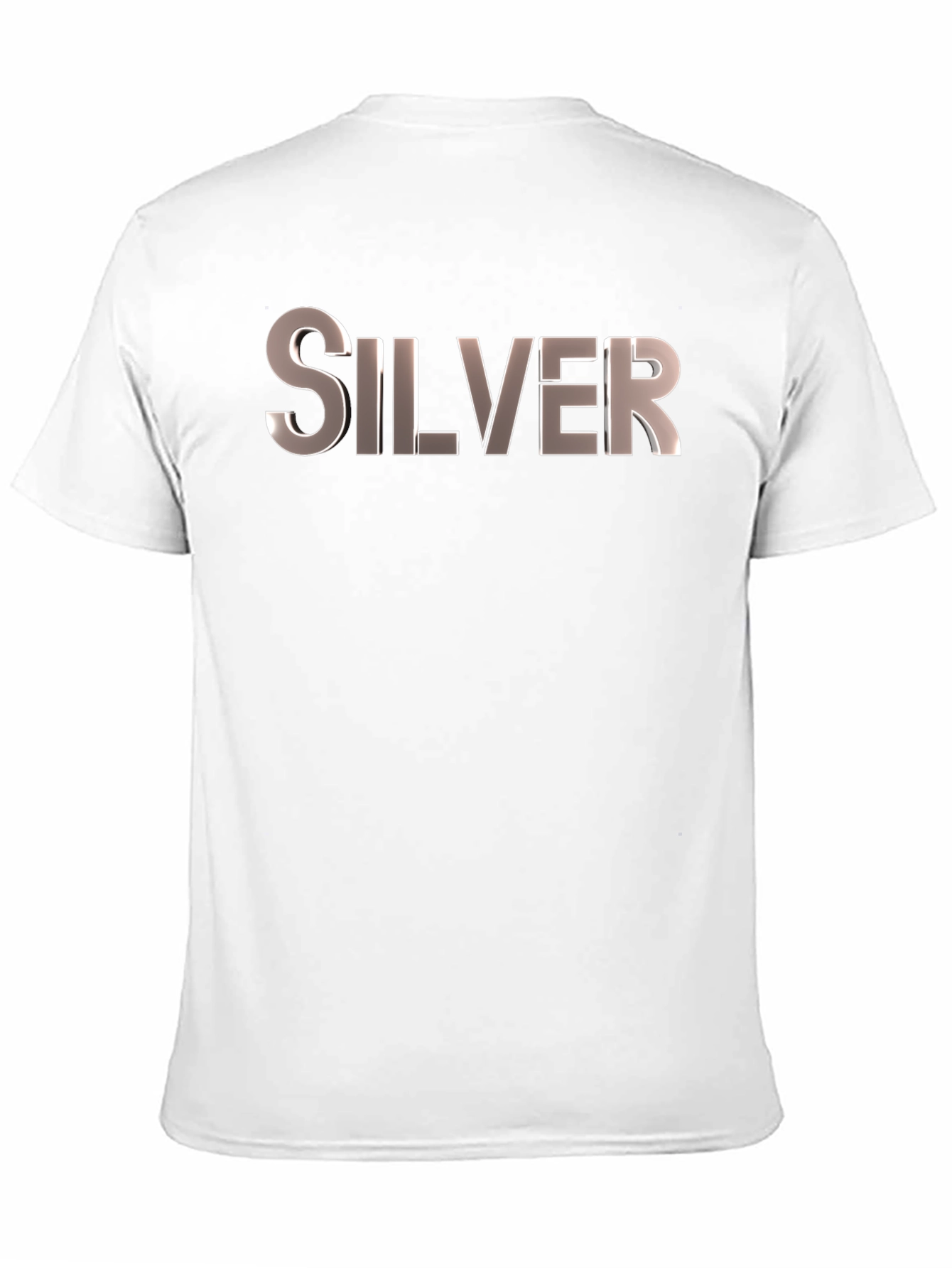 Silver Text Graphic Black T-Shirt